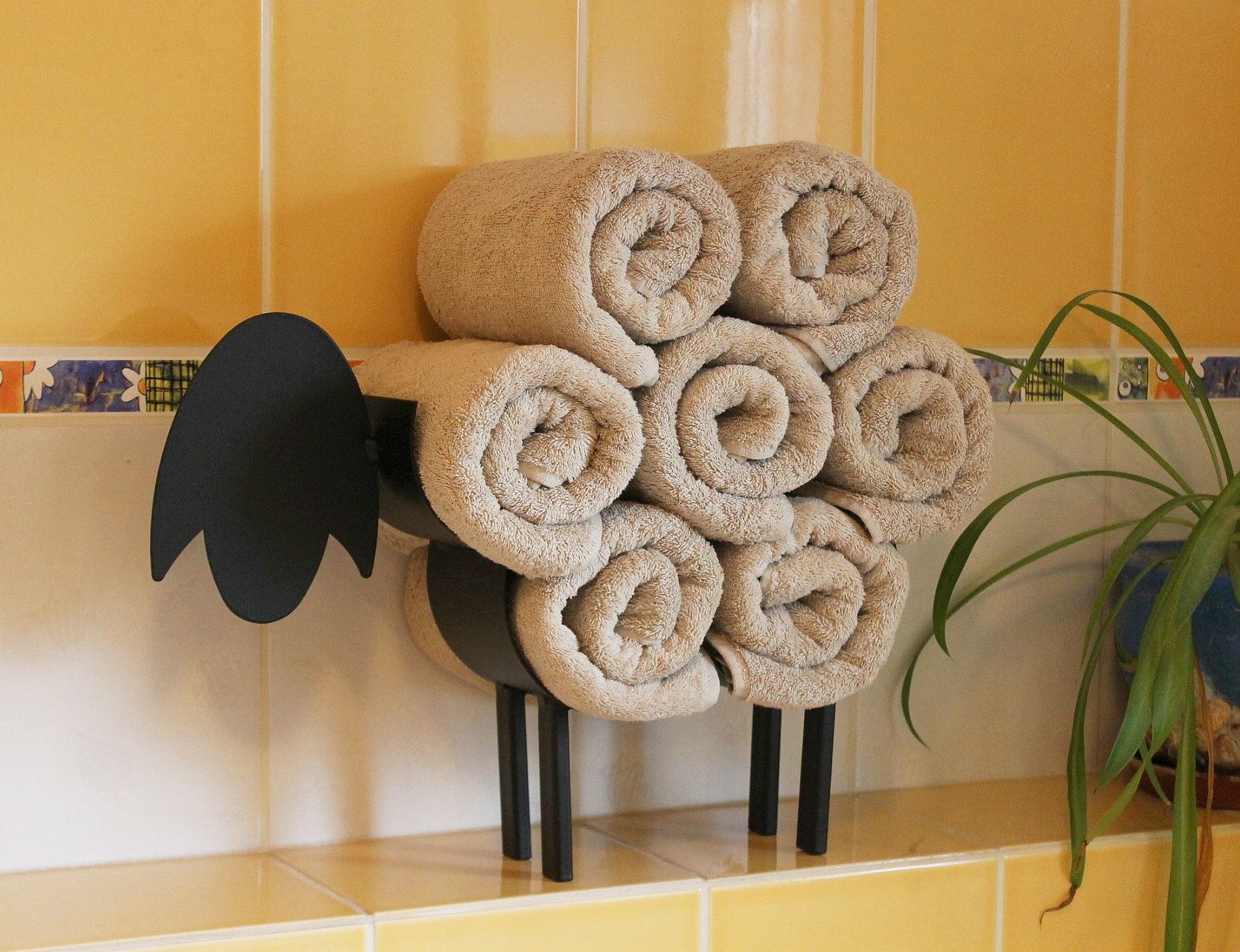 DanDiBo Handtuchhalter Stehend Schwarz Schaf Handtuchregal Gäste Bad Gästeh günstig online kaufen