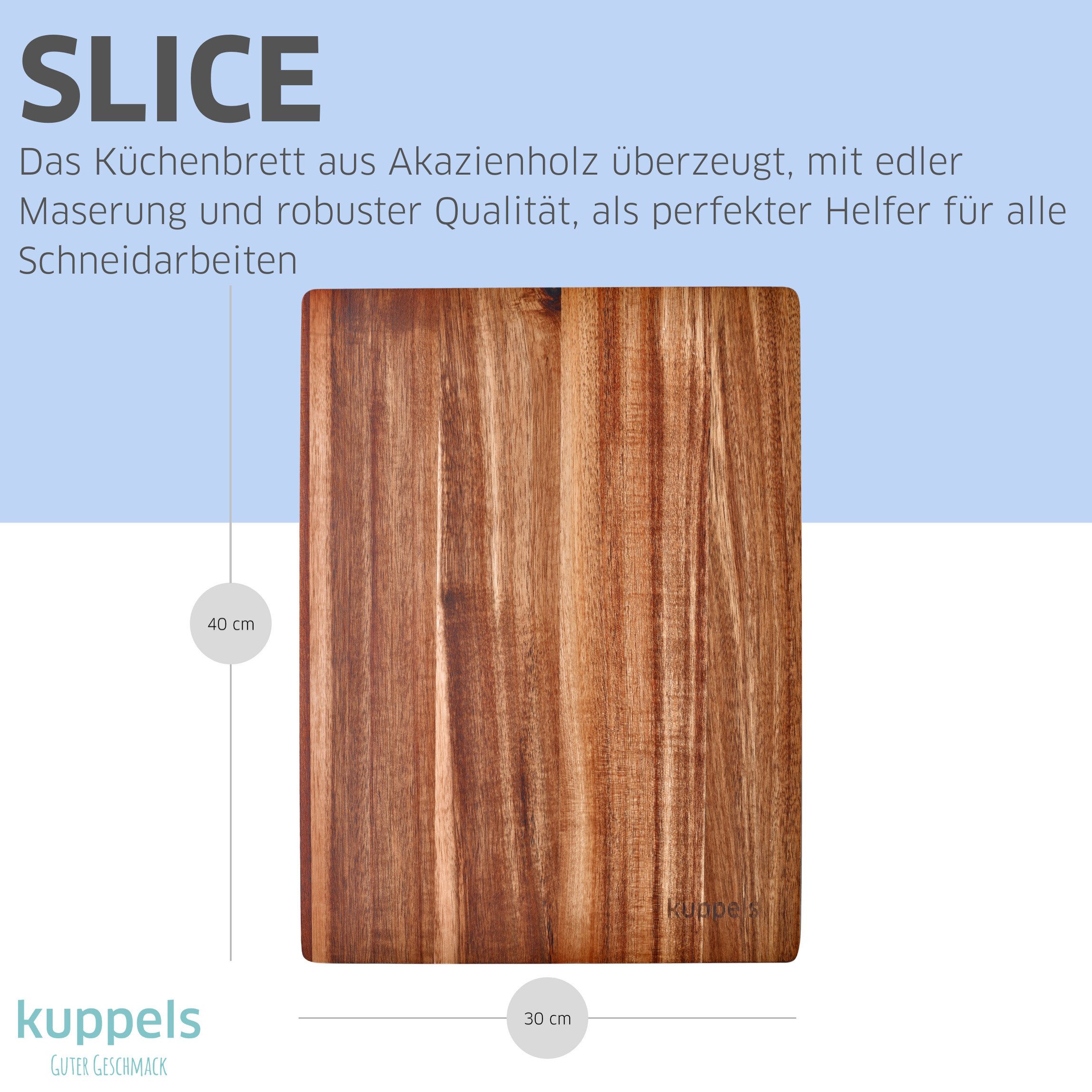 Kuppels Schneidebrett SLICE, Akazienholz, (1, 1-St), aus Akazienholz