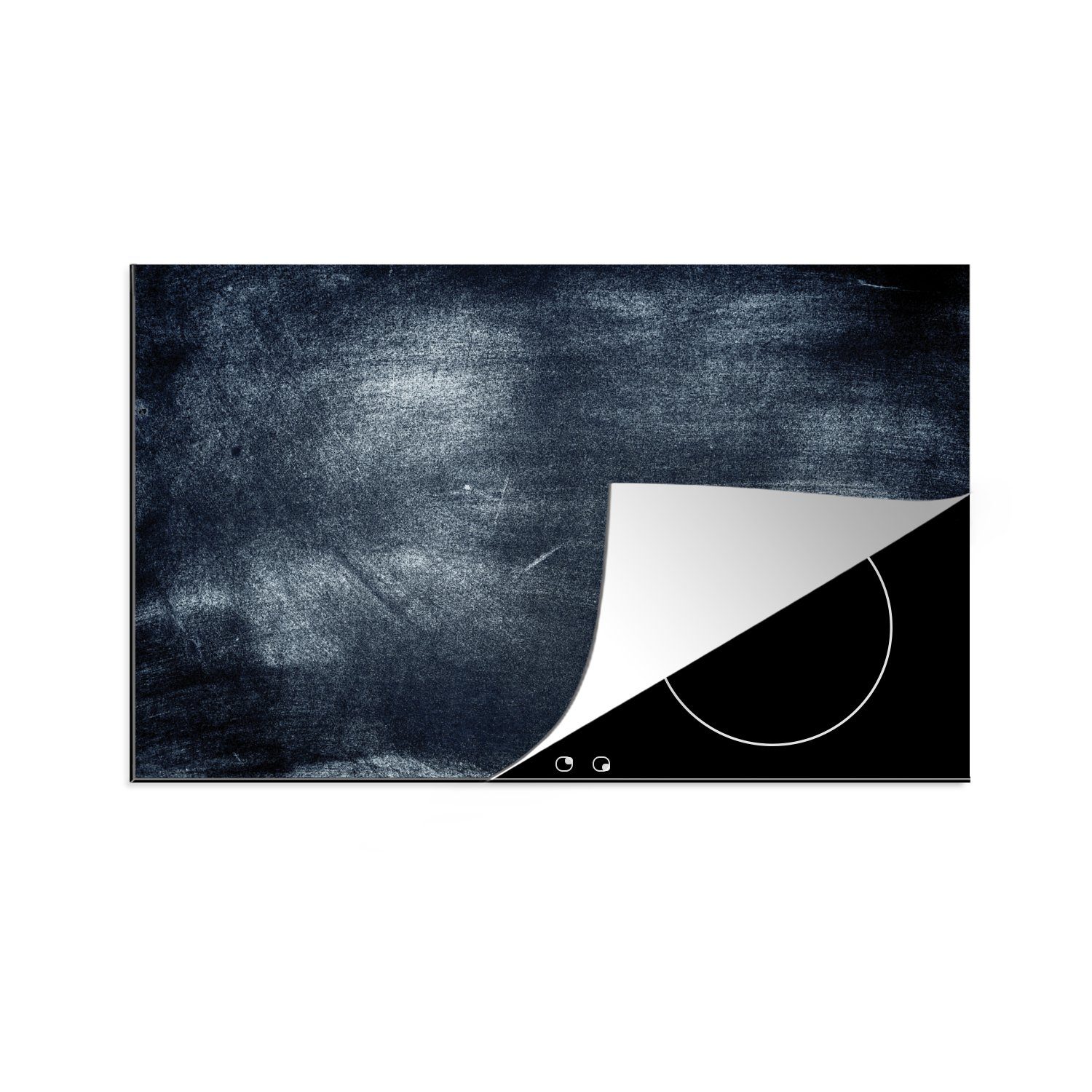 81x52 - Dunkel, Grau Ceranfeldabdeckung Herdblende-/Abdeckplatte für MuchoWow Bügelbild - Vinyl, Induktionskochfeld Schutz küche, die cm, tlg), (1