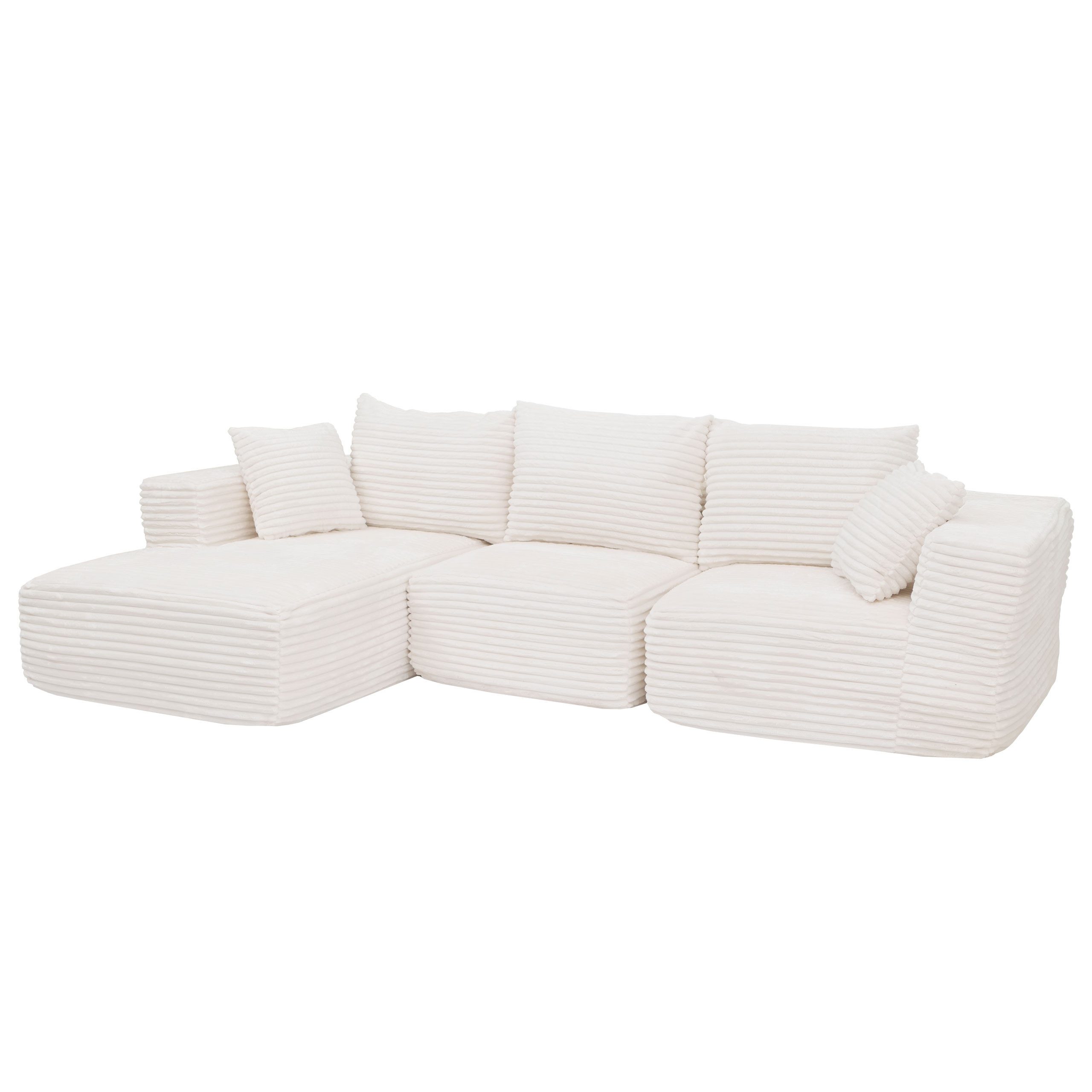 MCW Loungesofa MCW-P20, Rutschfeste Unterseite, Polsterung aus Taschenfedern und Schaumstoff