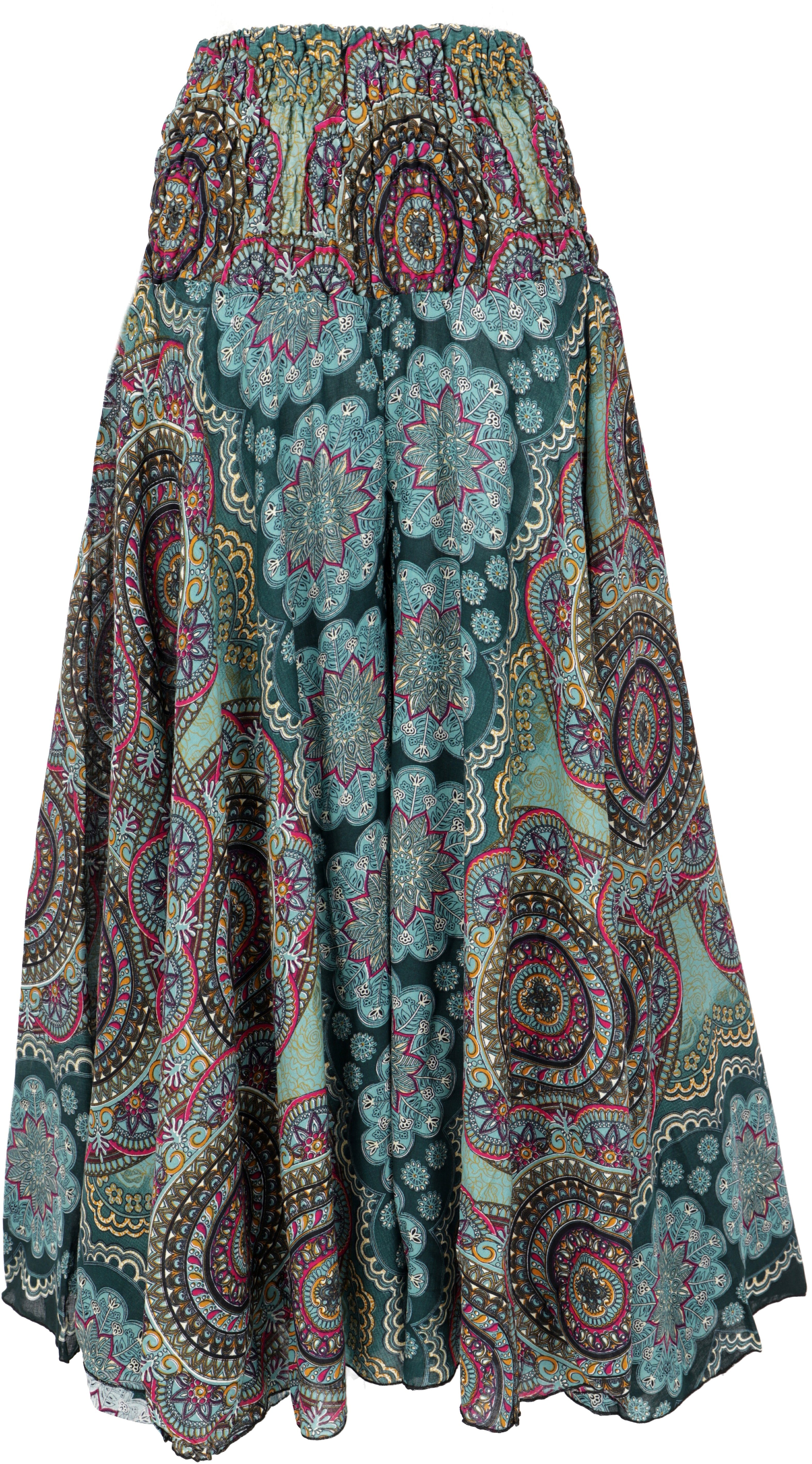 Guru-Shop Relaxhose Palazzohose, weite Boho Sommerhose, Hosenrock,.. alternative Bekleidung
