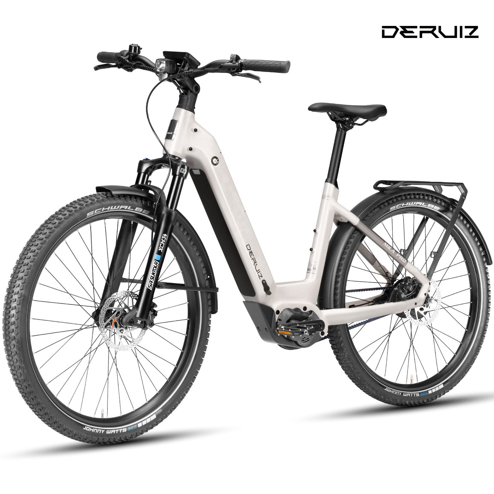 DERUIZ E-Bike Mountainbike 29 Zoll, 110Nm Mittelmotor, Mica Pro, SUV, Carbon-Riemenantrieb, Nabenschaltung, Mittelmotor, 720 Wh, (Trittfrequenz- und Drehmomentsensor, 120 Lux Frontlicht, bis zu 180kg), 180km, Max. 900W, Bluetooth + APP, Elektrofahrrad mit Tiefeinsteiger