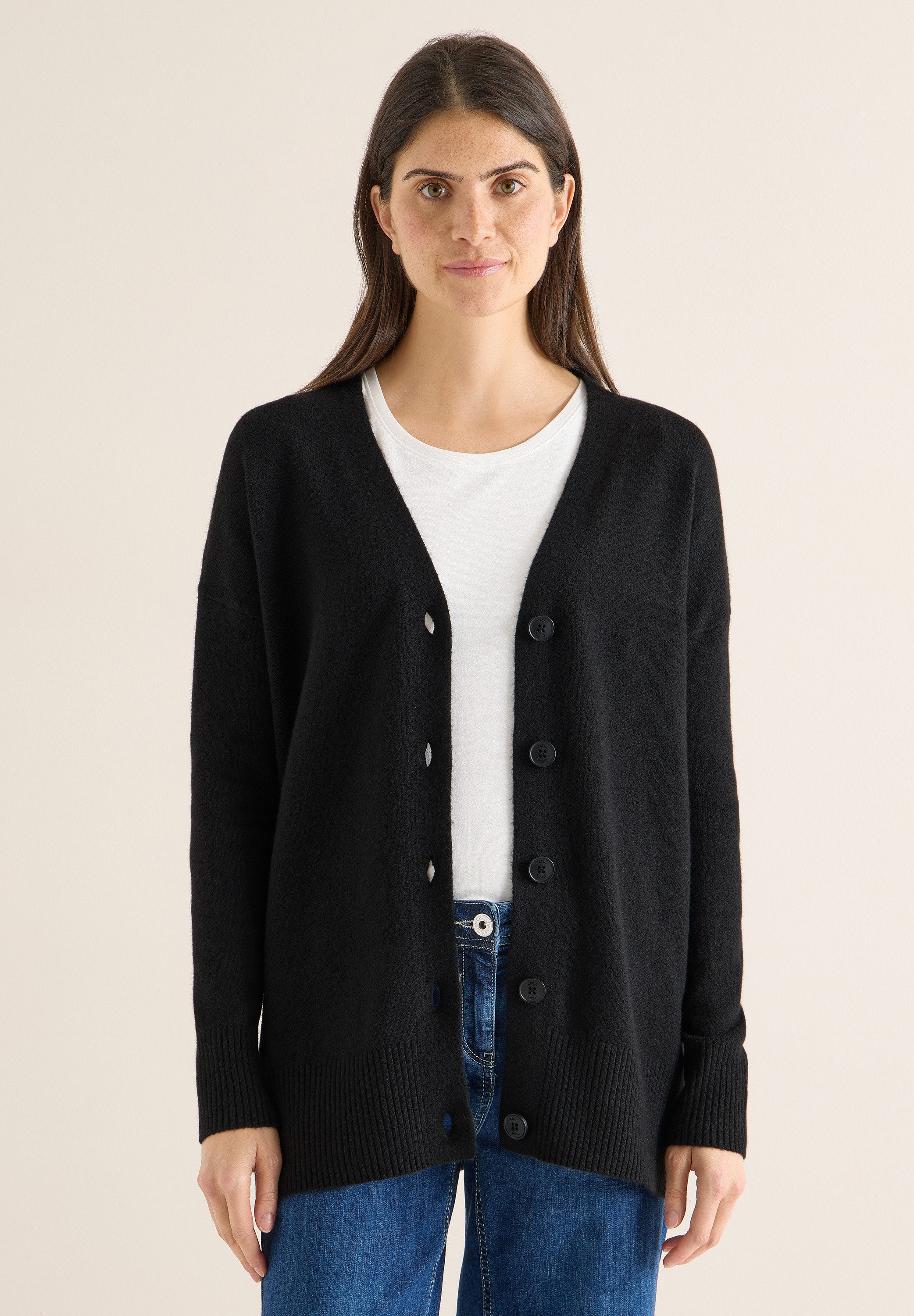 CECIL Cardigan mit Schlitz am Saum