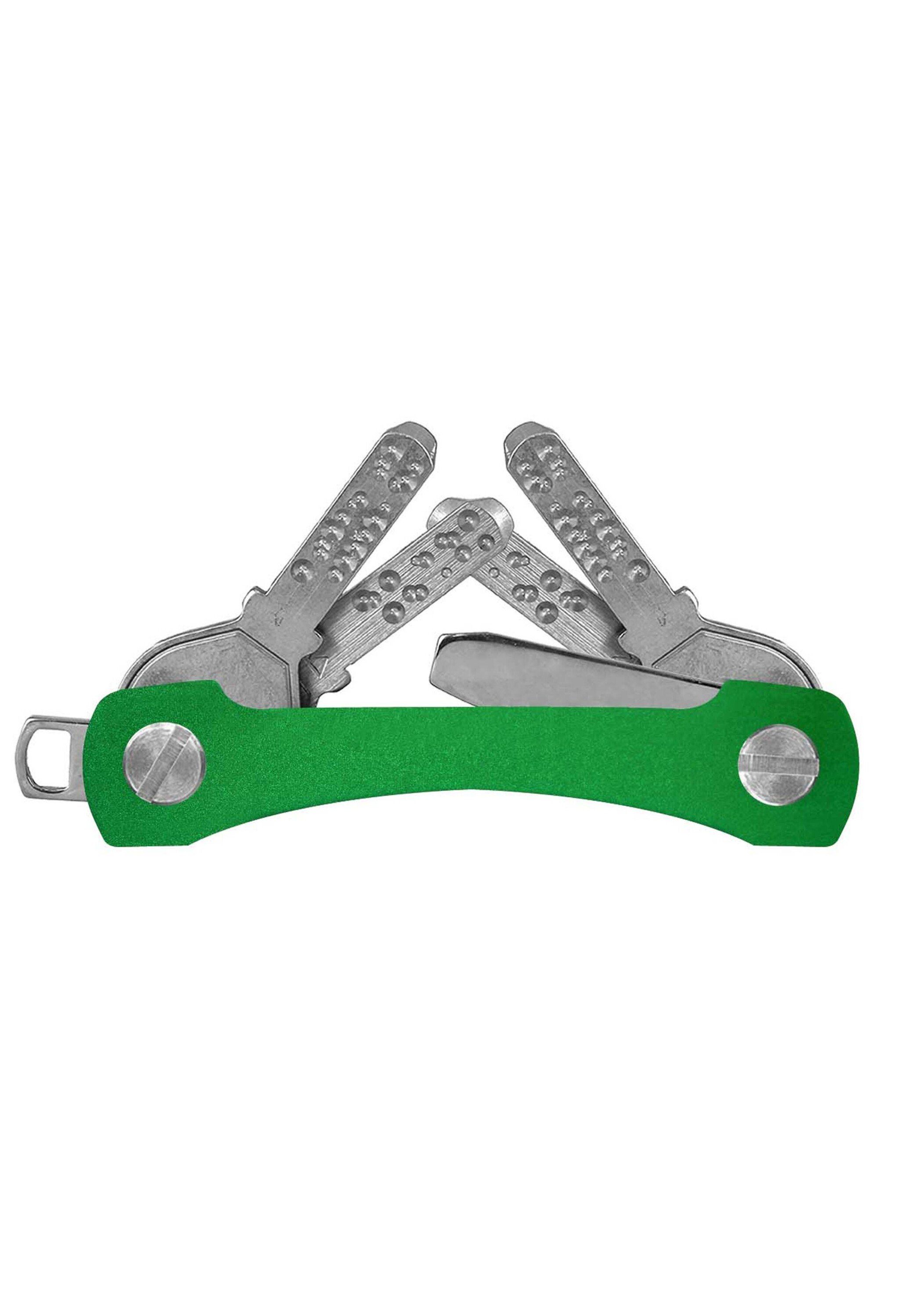Schlüsselanhänger keycabins grün Aluminium made SWISS S2,