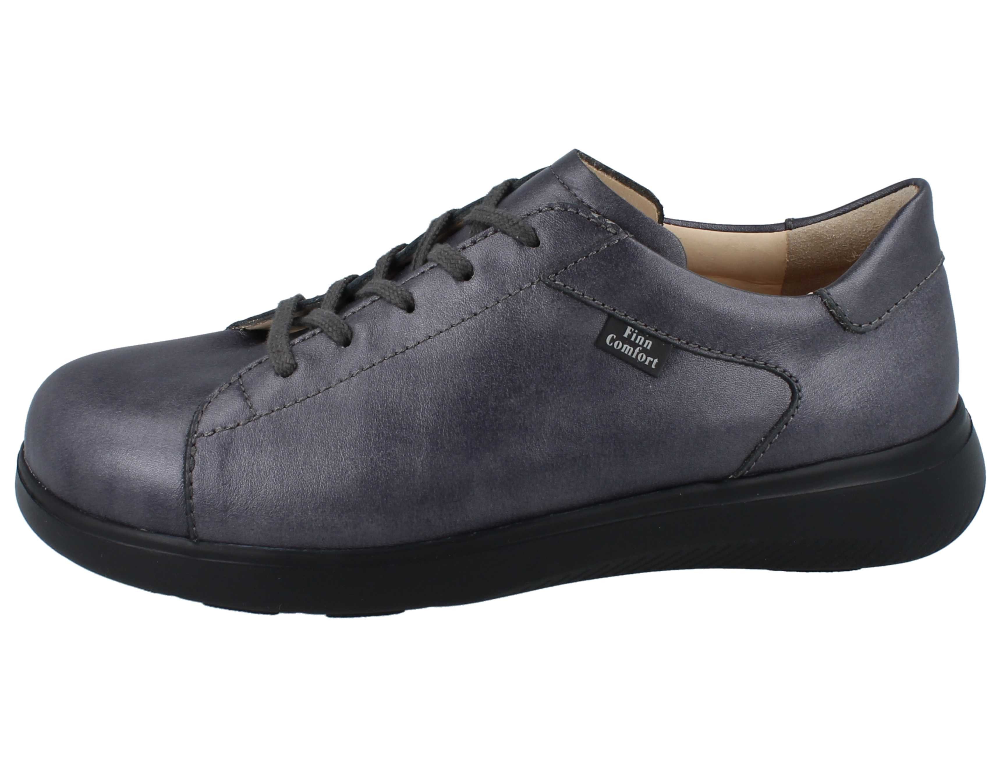 Finn Comfort FINN COMFORT Oakland Damen Halbschuhe mit Reißverschluss anthrazit Schnürschuh Wechselfußbett