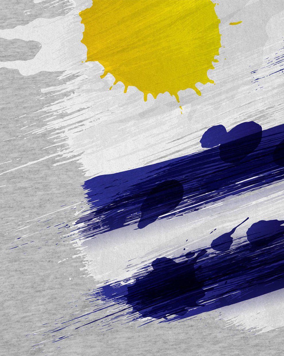 Sport WM meliert T-Shirt Fahne style3 EM Flagge Flag Herren Uruguay grau Fußball Print-Shirt