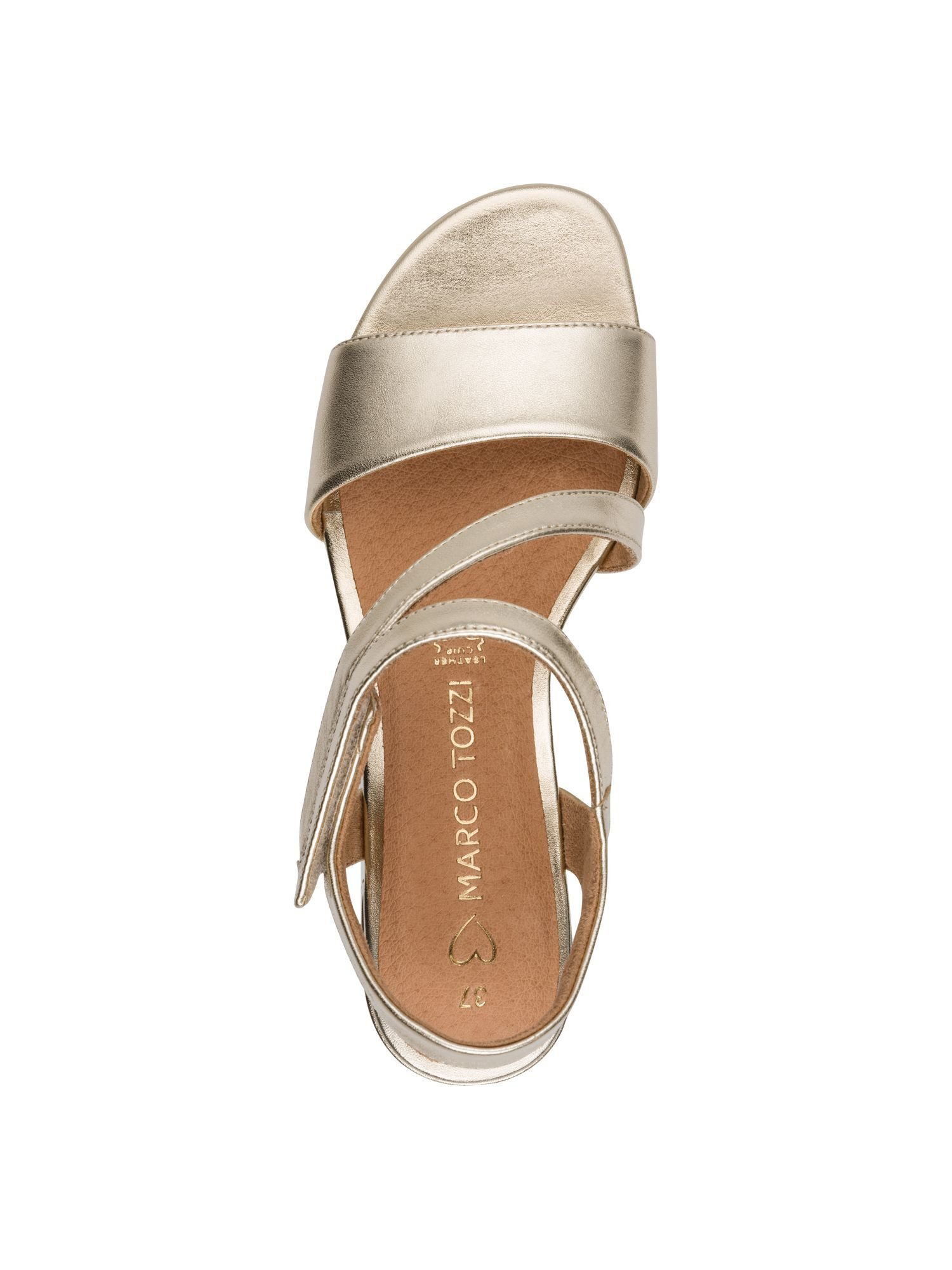 MARCO TOZZI FEEL, MT Soft Lining aus Leder Blockabsatz Sandalette FEEL