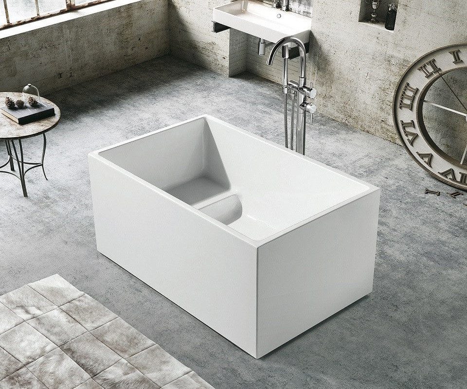 Xlmoebel Badewanne Kleines Ванныmodell 110x75 cm aus Acryl in Weiß - Wanne, (1-tlg), Hergestellt in Europa