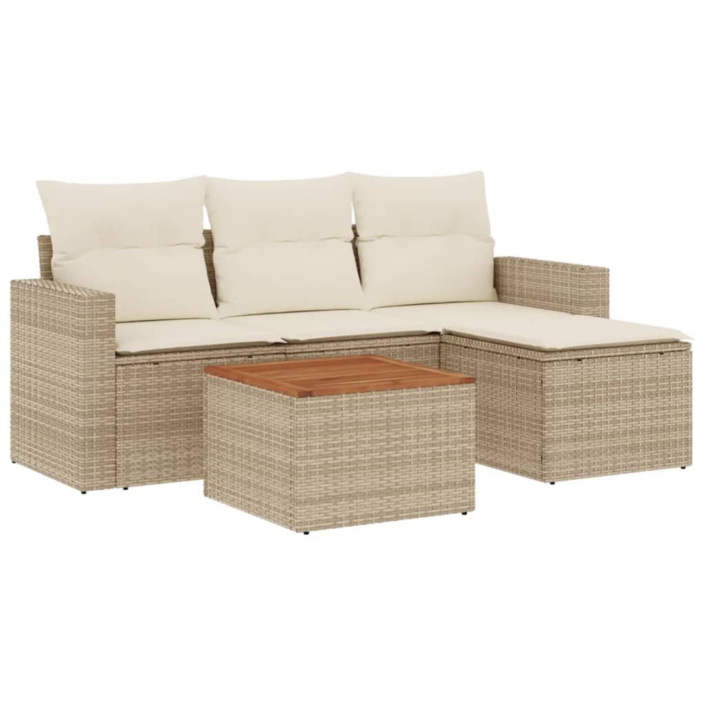 vidaXL Gartenlounge-Set 5-tlg. Garten-Sofagarnitur mit Kissen günstig online kaufen