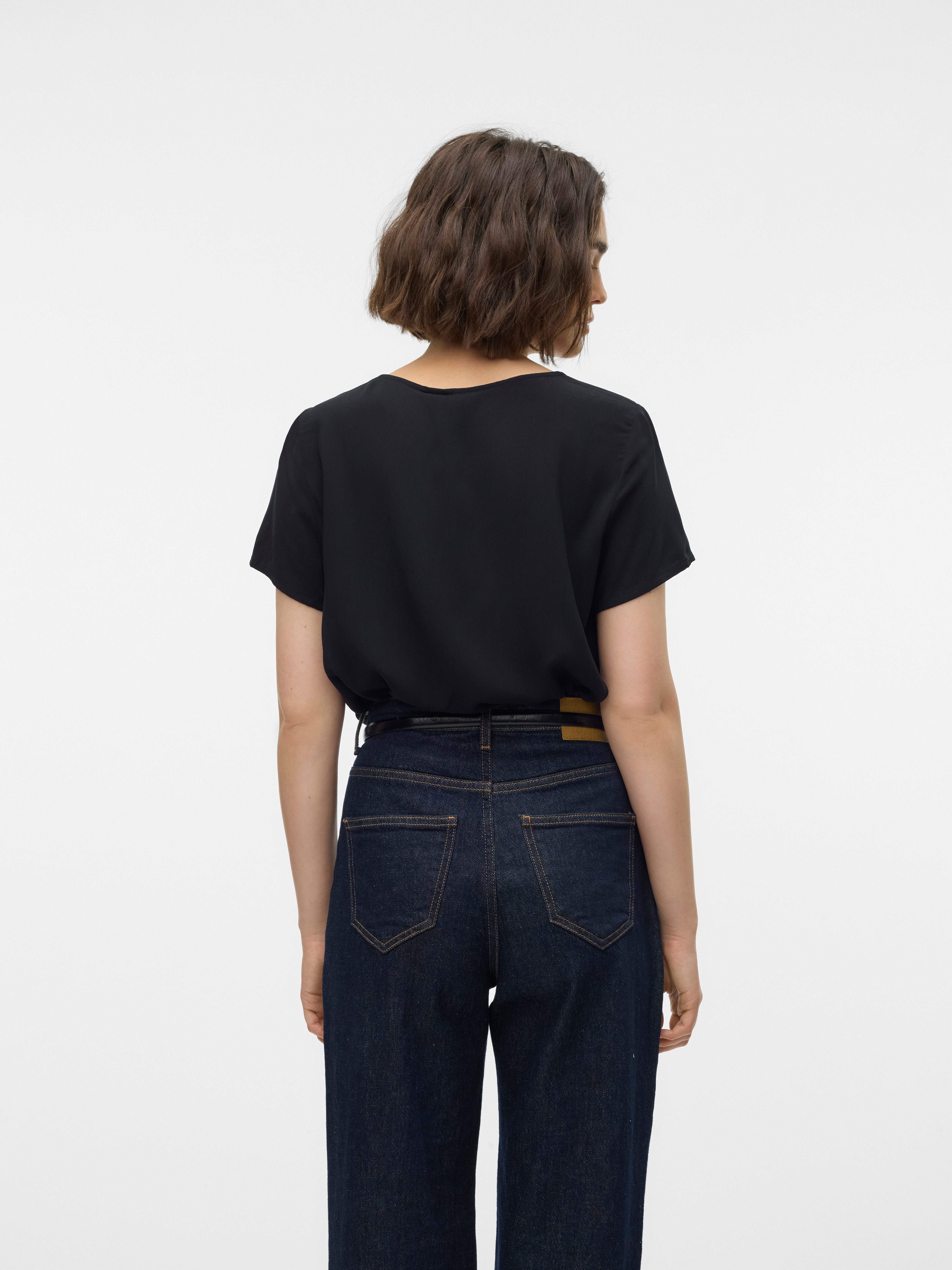 Vero Moda Blusenshirt VMEASY JOY S/S TOP WVN GA