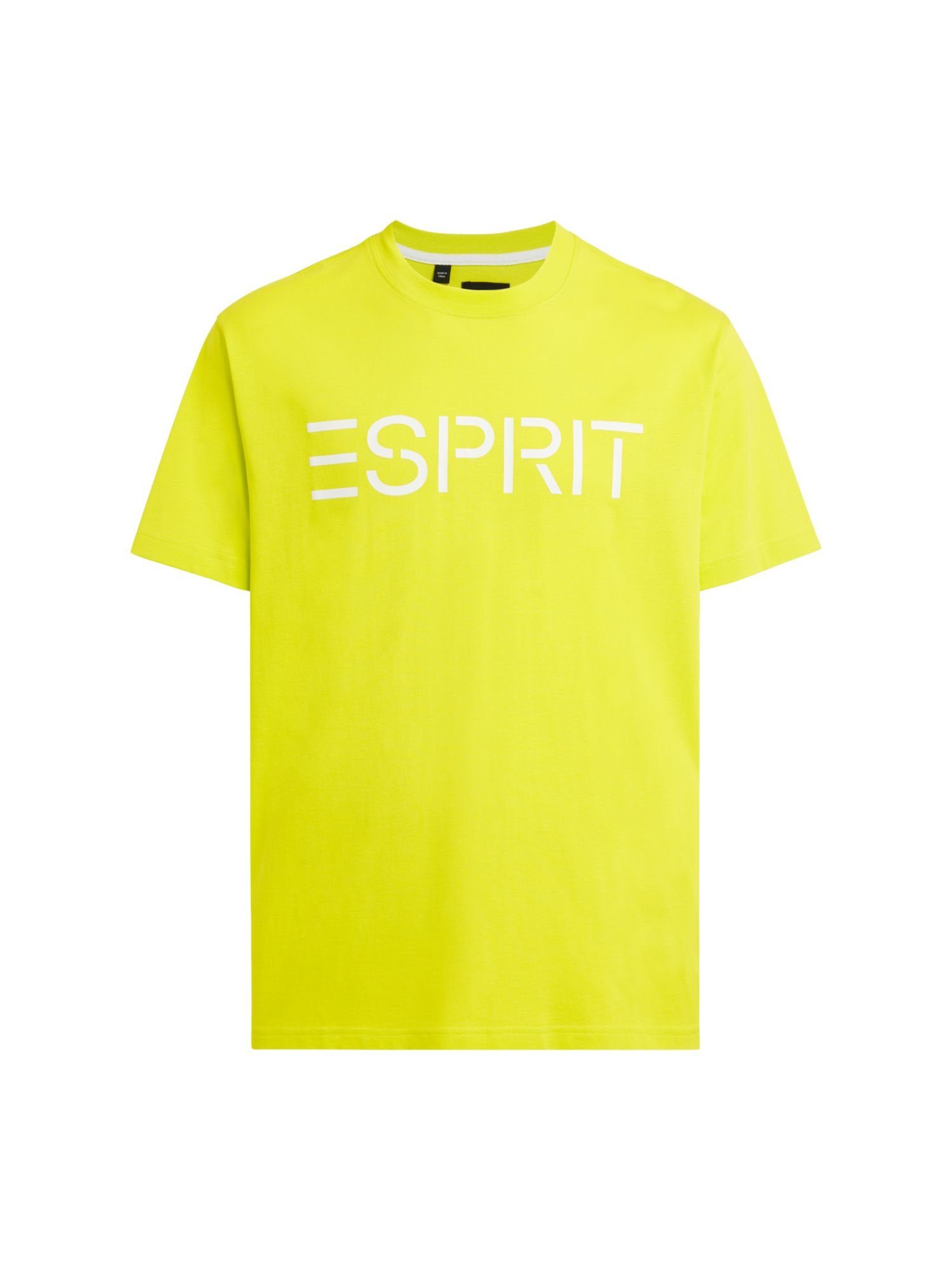 Esprit T-Shirt T-Shirt mit Logo (1-tlg) BRIGHT YELLOW