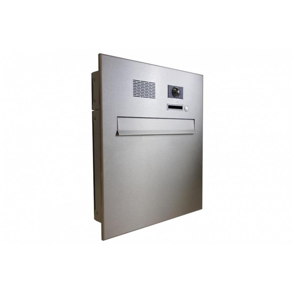 Letterbox24 Durchwurfbriefkasten A-04 Edelstahl Kamera Durchwurfbriefkasten