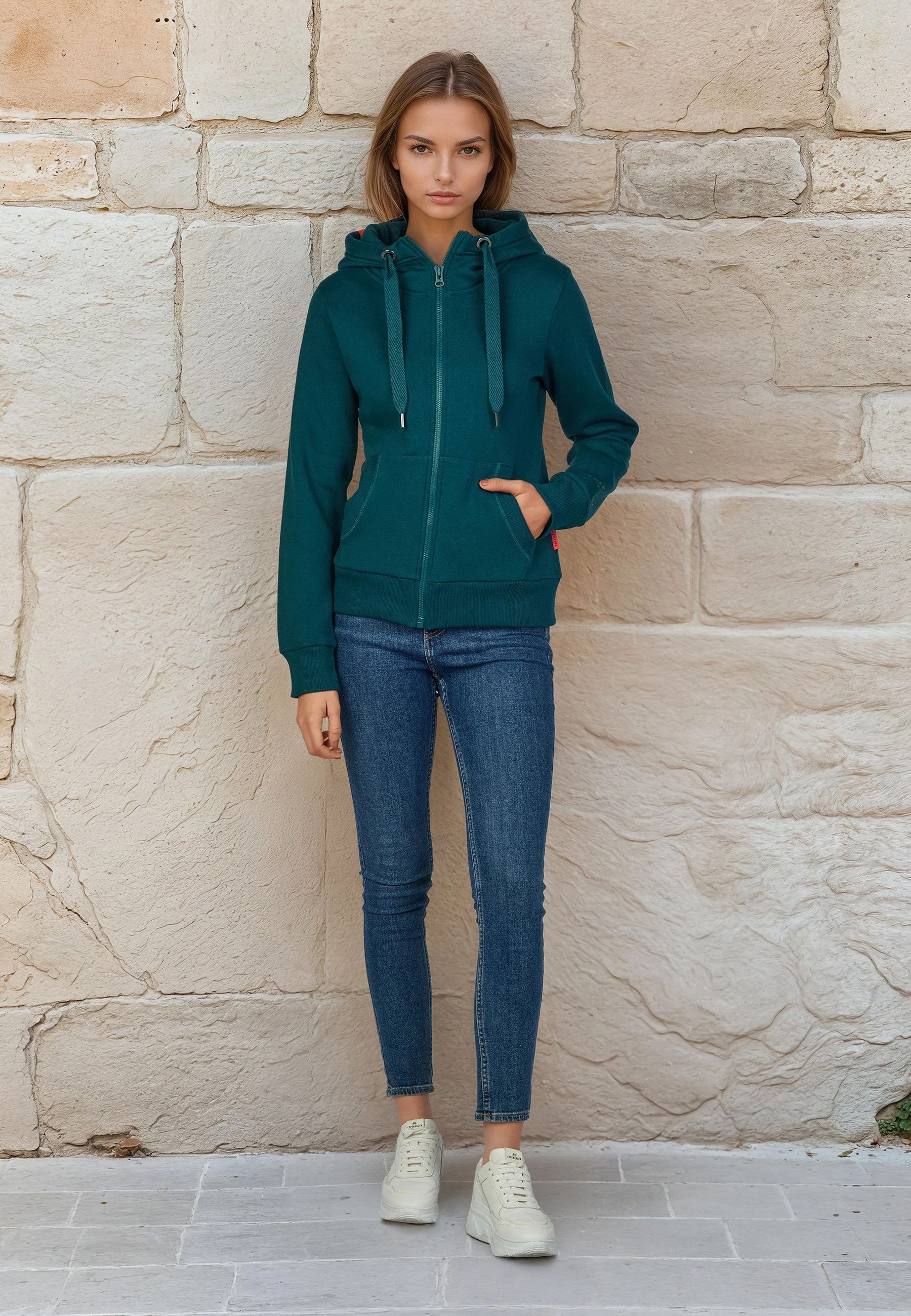 salzhaut Sweatjacke SÖÖTE Damen Tailliert weiche, bequeme Sweatjacke, Hoodi günstig online kaufen