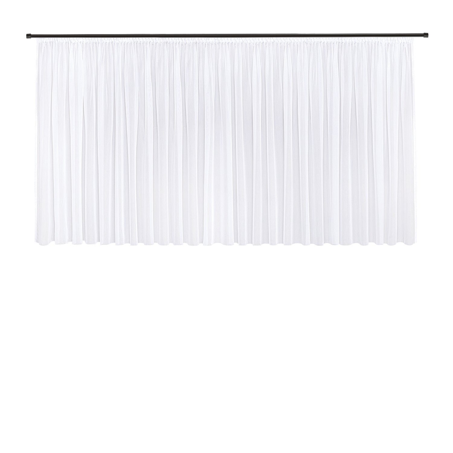 Gerster Gardine Martina (1 St), Smokband, halbtransparent, Voile, Pflegeleichte Effekt-Voile-Webware