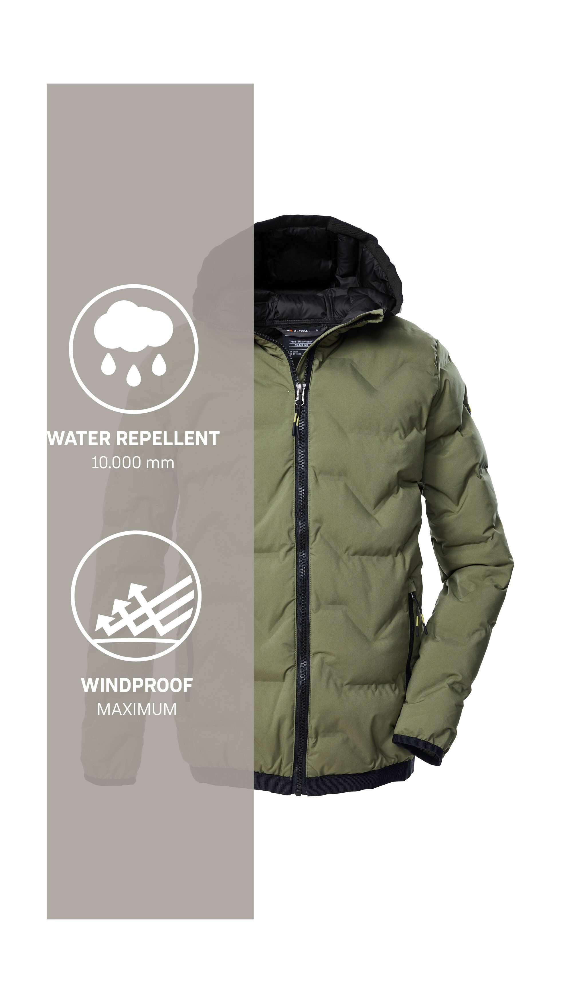 Killtec Steppjacke KOW 229 BYS QLTD JCKT Winddichte, wasserabweisende Kinderjacke mit 10.000 mm Wassersäule