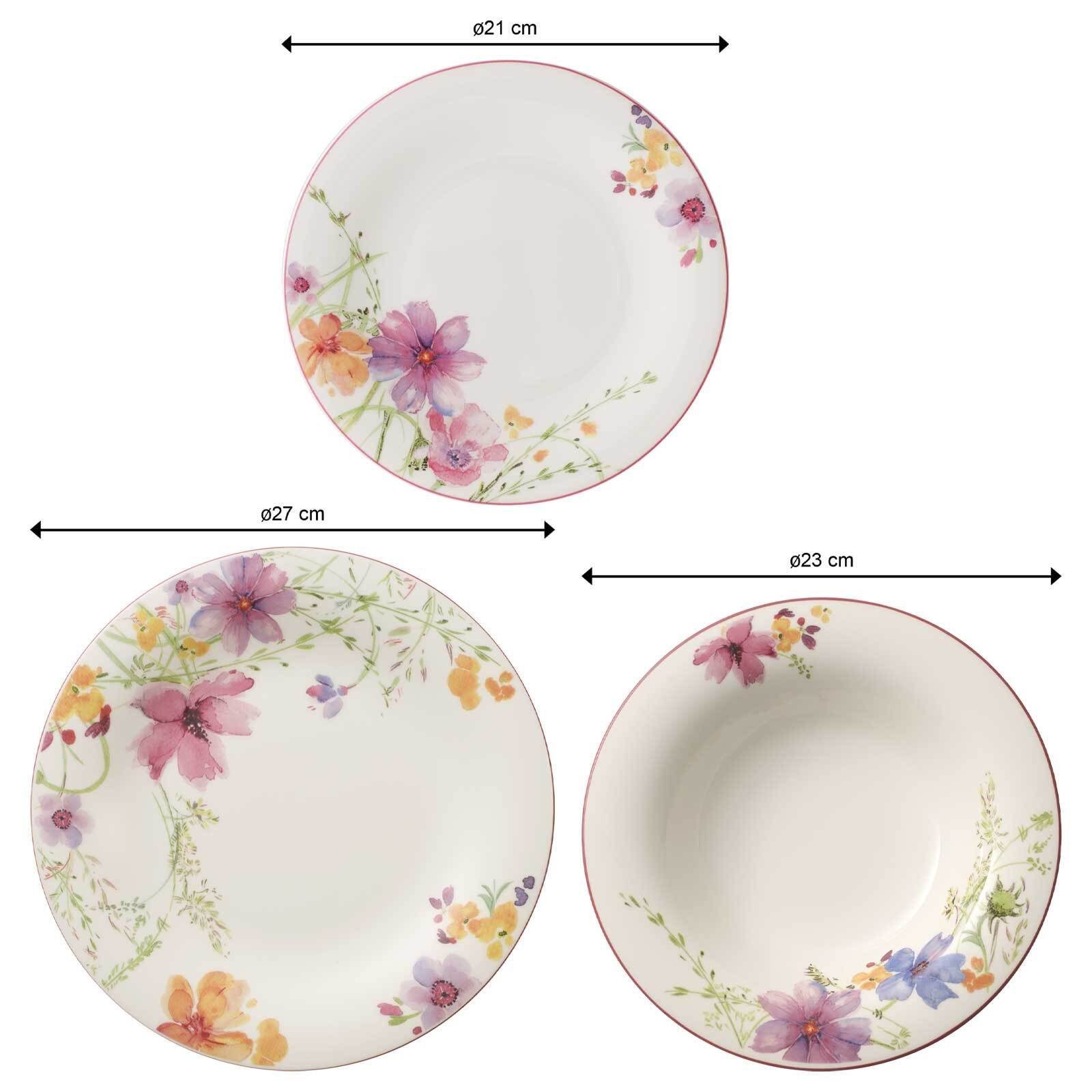 Villeroy & Boch Tafelservice Mariefleur Basic Teller-Set 18er Set (18-tlg), 6 Personen, Porzellan