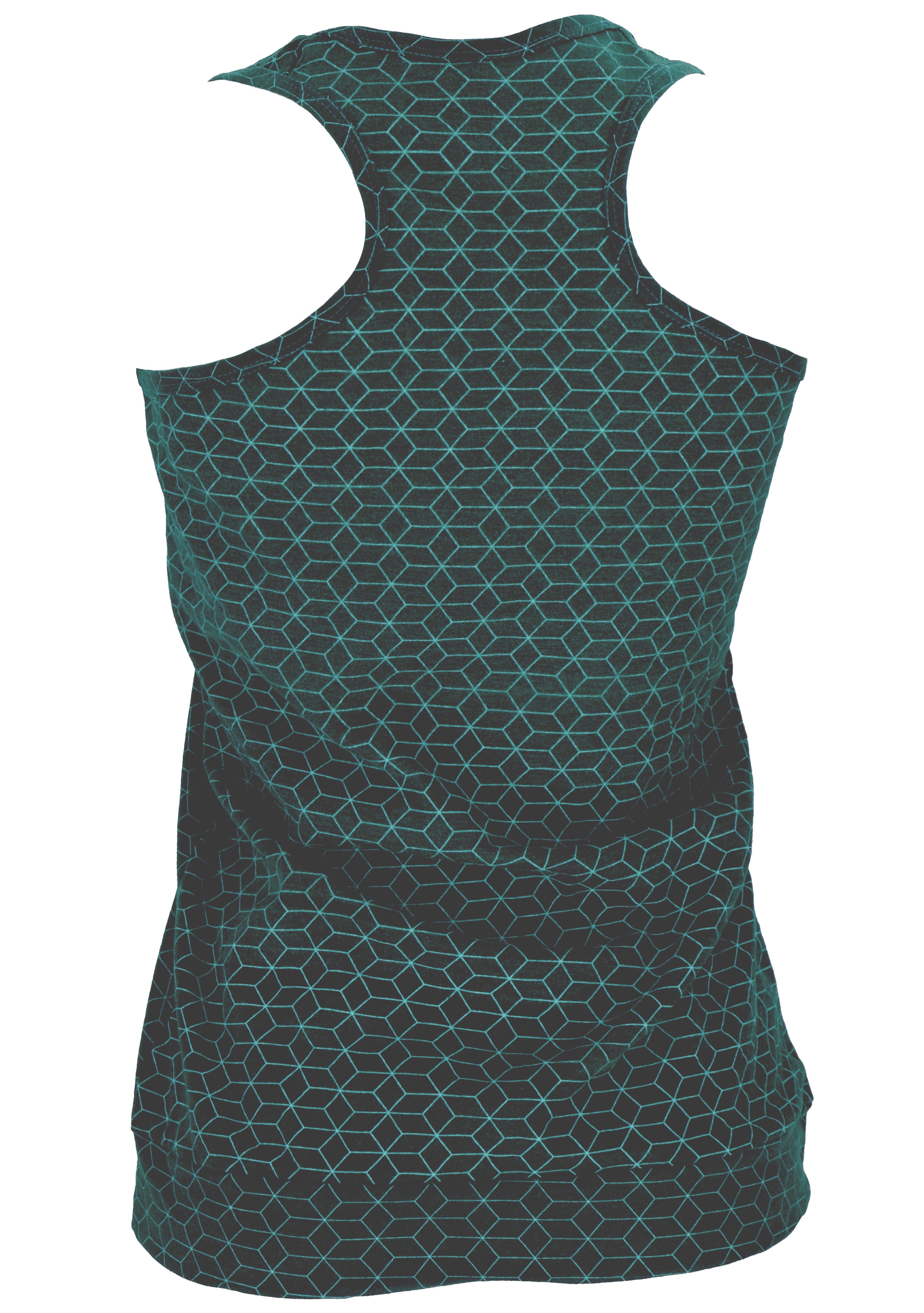 Guru-Shop T-Shirt Yoga Shirt Baumwolle, Tank Top - petrol Festival, Ethno S günstig online kaufen