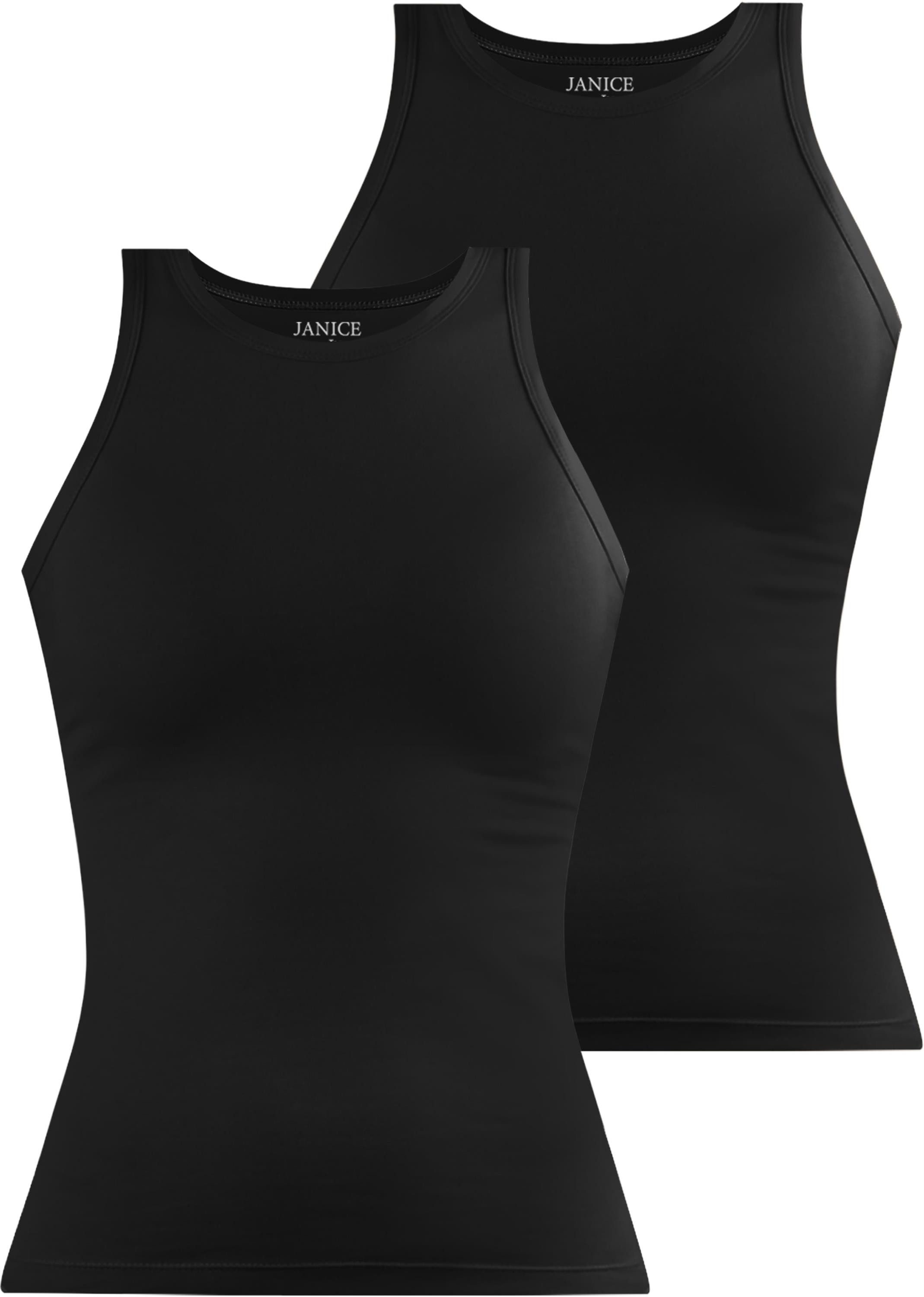 Janice Tanktop 2 x Damen Top hochgeschlossen Nauta Trägertop aus Baumwolle