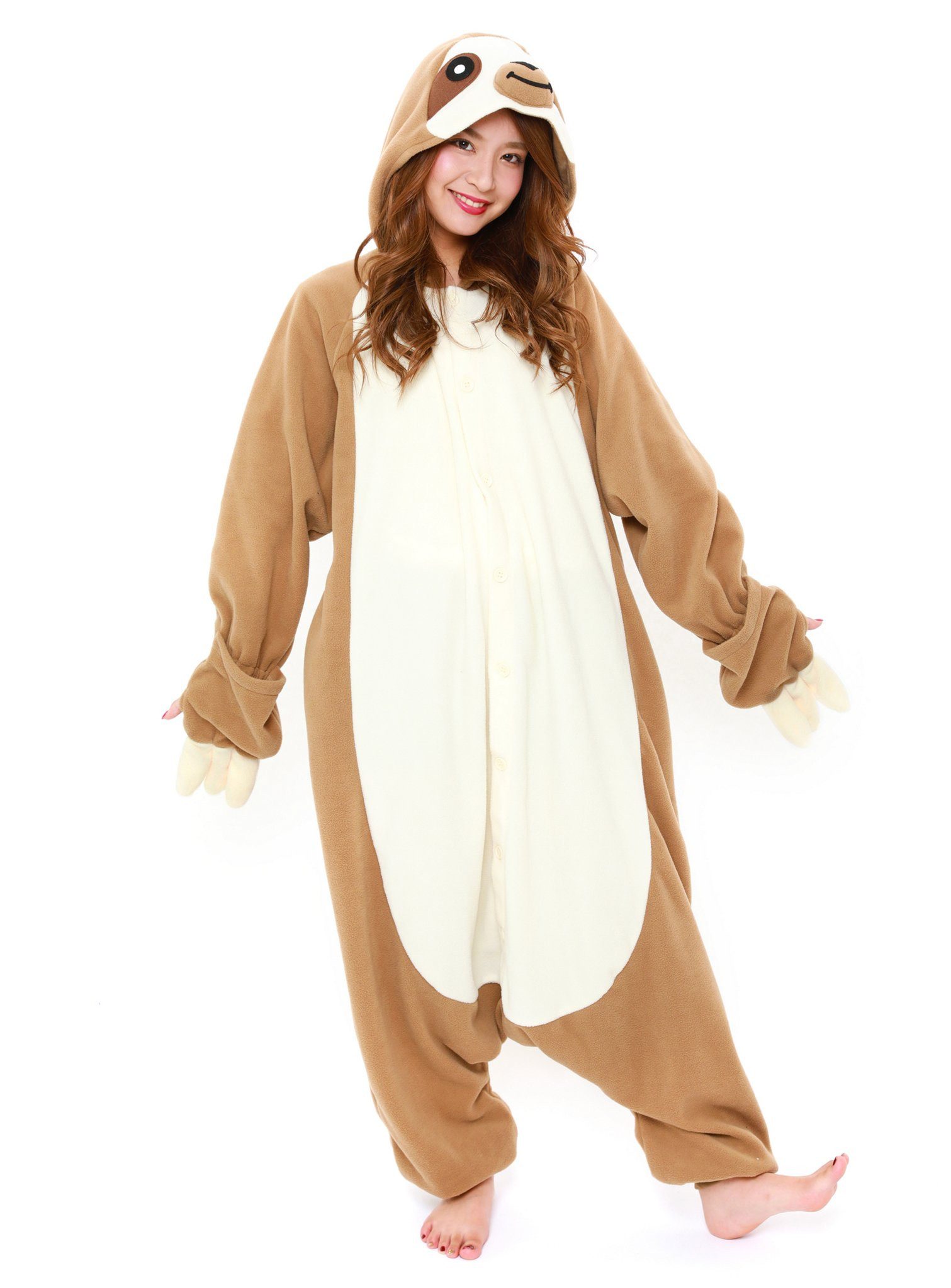 Metamorph Kostüm Faultier Kigurumi, Das Original aus Japan: kuscheliger Onesie von Sazac