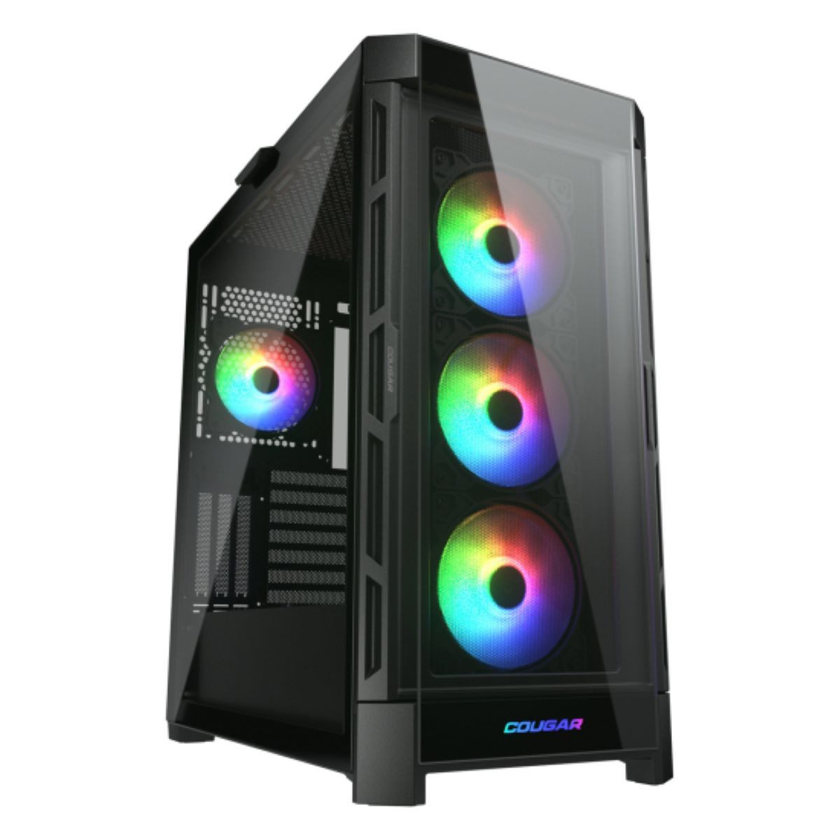 Cougar Gaming-Gehäuse DUOFACE PRO BK, Midi-Tower, USB/Audio, ATX, schwarz, 4 Lüfter vormontiert