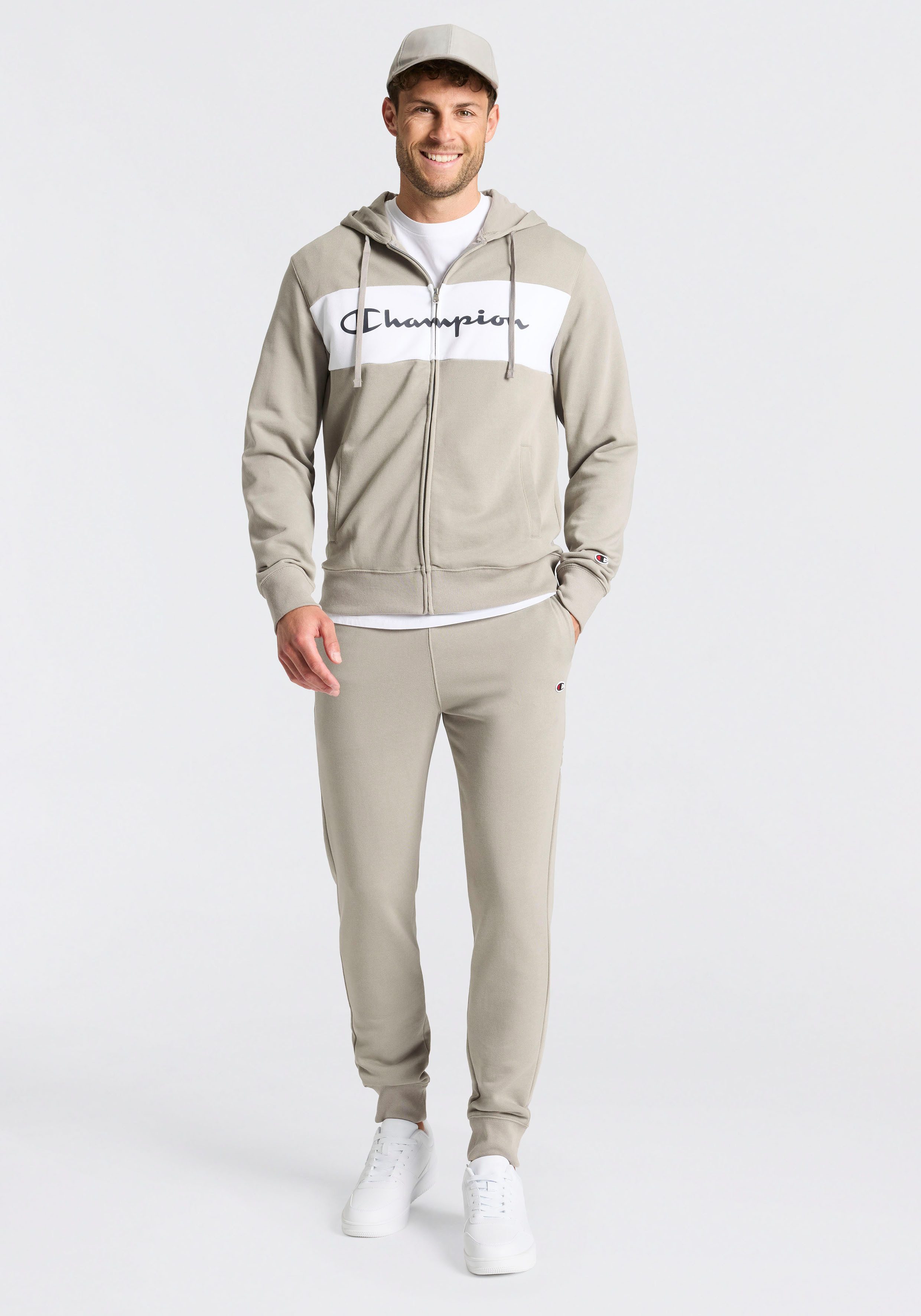 Champion Sweatanzug Hooded Full Zip Suit (2-tlg), mit Kapuze, mit durchgehendem Reißverschluss, für Sport und Freizeit