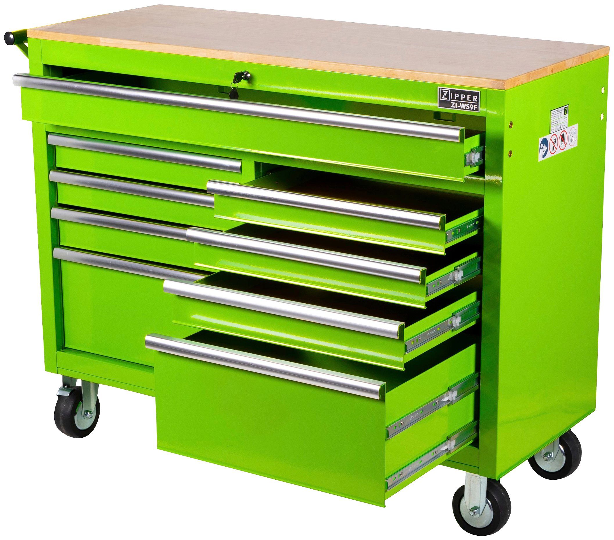 ZIPPER Werkstattwagen, mit 9 Schubfächern günstig online kaufen