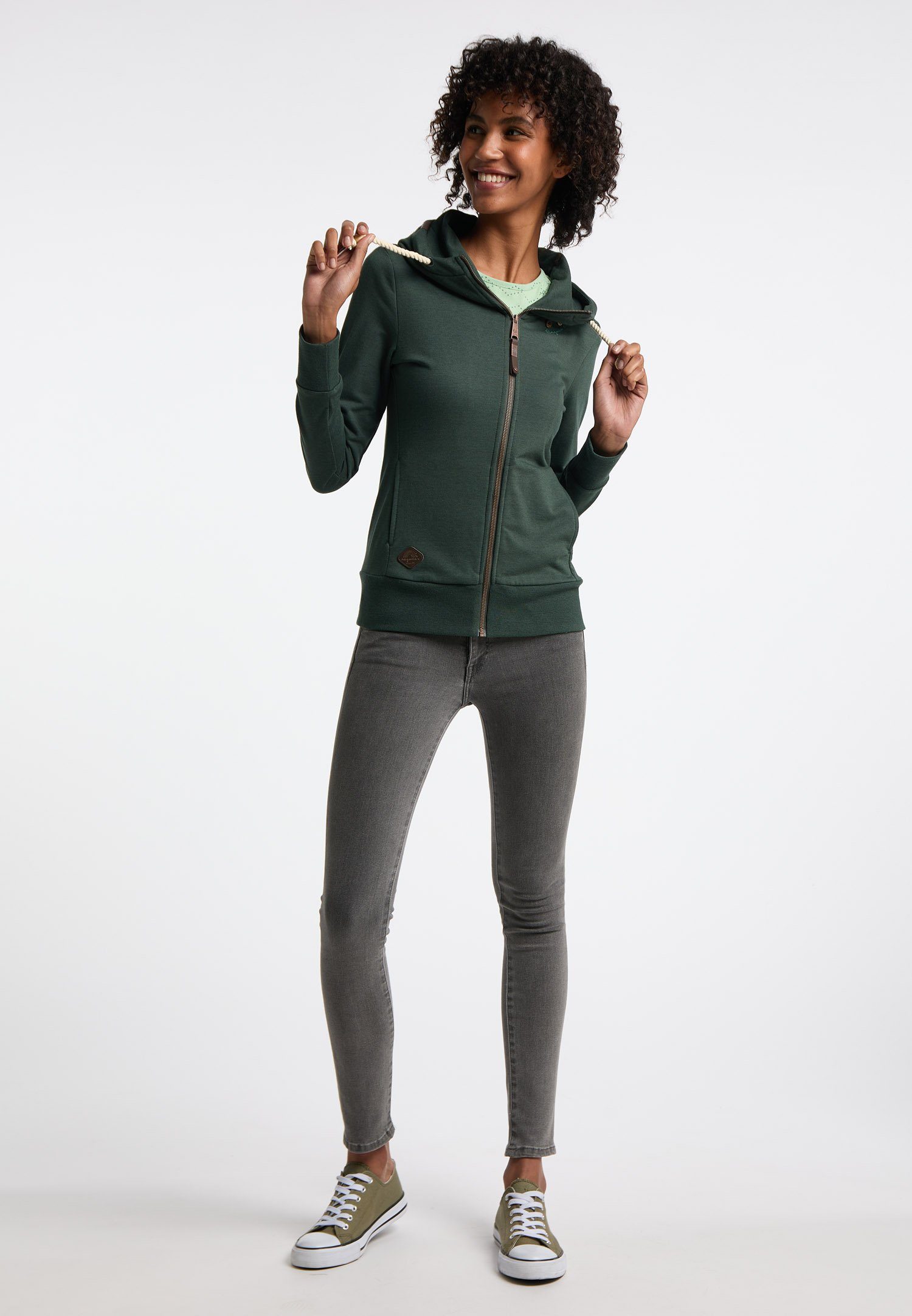 Ragwear Sweatshirt PAYA Nachhaltige & Vegane Mode DARK GREEN | Fleecepullover