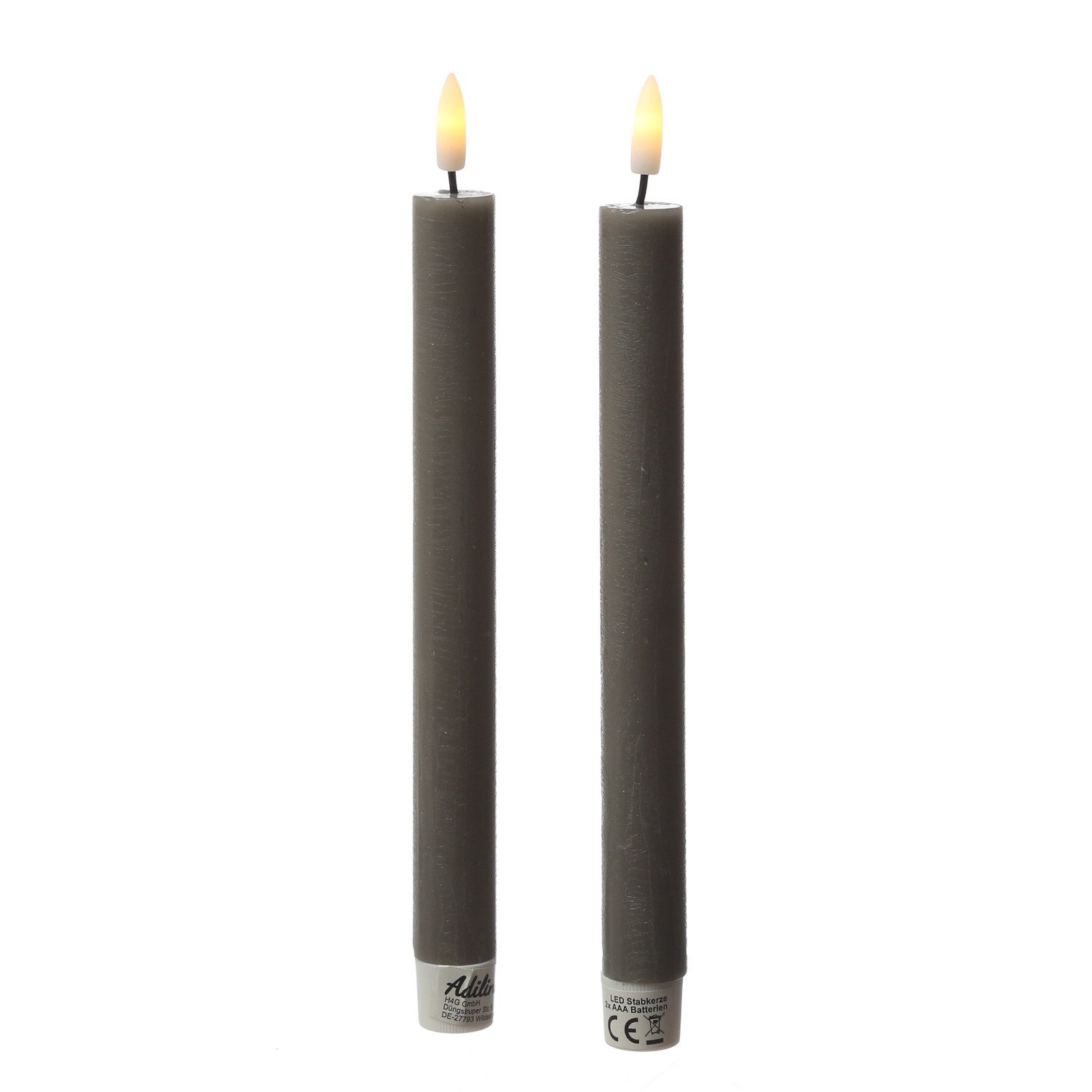 Adilina LED-Kerze LED Stabkerzen Tafelkerzen Dinner Spitzkerzen rustikal 24 günstig online kaufen