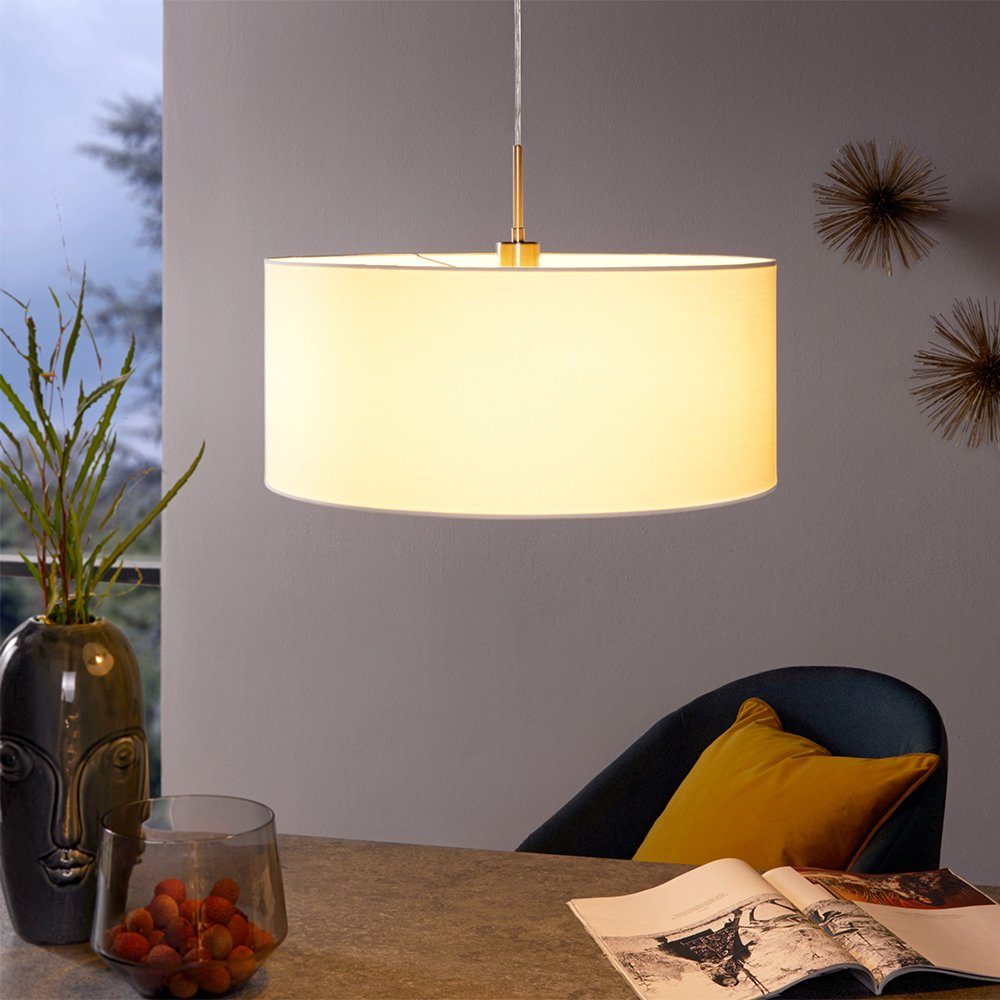 EGLO Hängeleuchte PASTERI, ohne Leuchtmittel, Leuchtmittel wechselbar, Lampe aus Stoff / Ø53 x H110 cm / exkl. 1 x E27 (je max. 60W)