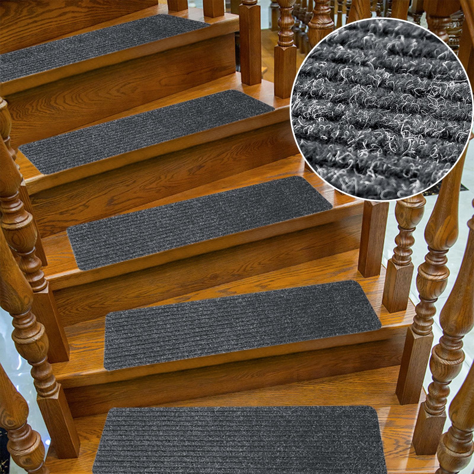 CALIYO Stufenmatte 15-Tlg Stufenmatten Rechteckig 76x20cm Trittfläche Stufe günstig online kaufen