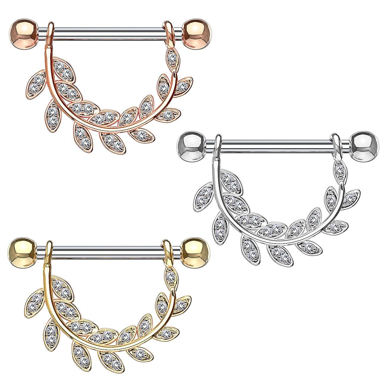 Taffstyle Intimpiercing Intim Piercing Brustwarzenpiercing Kristall, Intimp günstig online kaufen