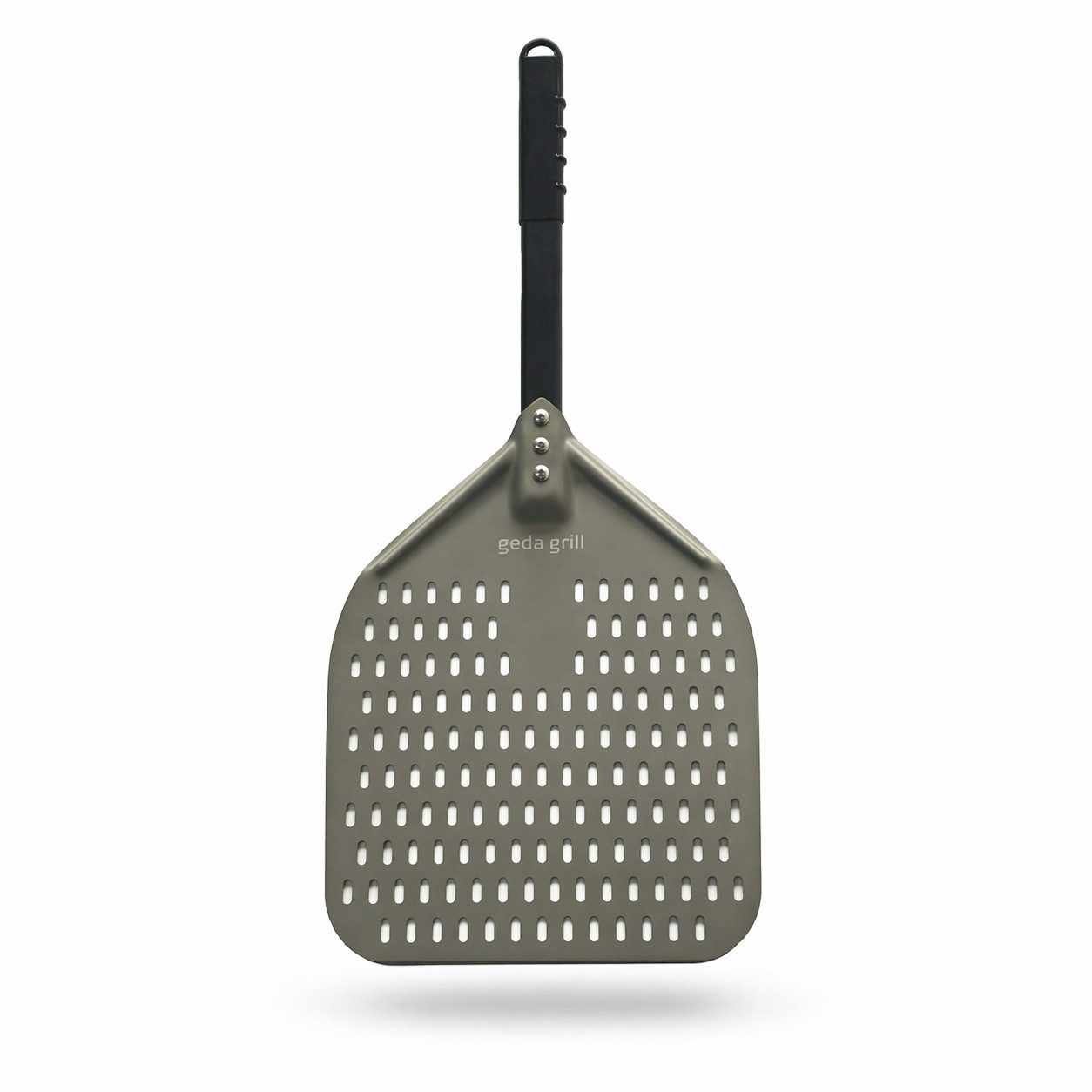 geda grill Pizzaschieber Pizzaschaufel, Aluminium harteloxiert, perforiert, abnehmbar, Aluminium harteloxiert