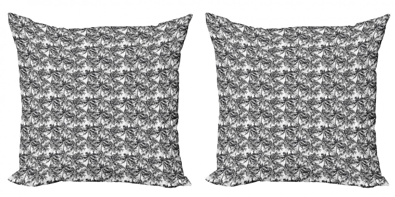 Kissenbezüge Modern Accent monochrome Palme Stück), (2 Digitaldruck, Abakuhaus Doppelseitiger Woodland