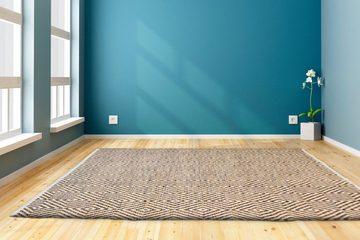 Teppich Tiara, my home, rechteckig, Höhe: 7 mm, mit Rauten-Muster, Teppich aus 100% Baumwolle