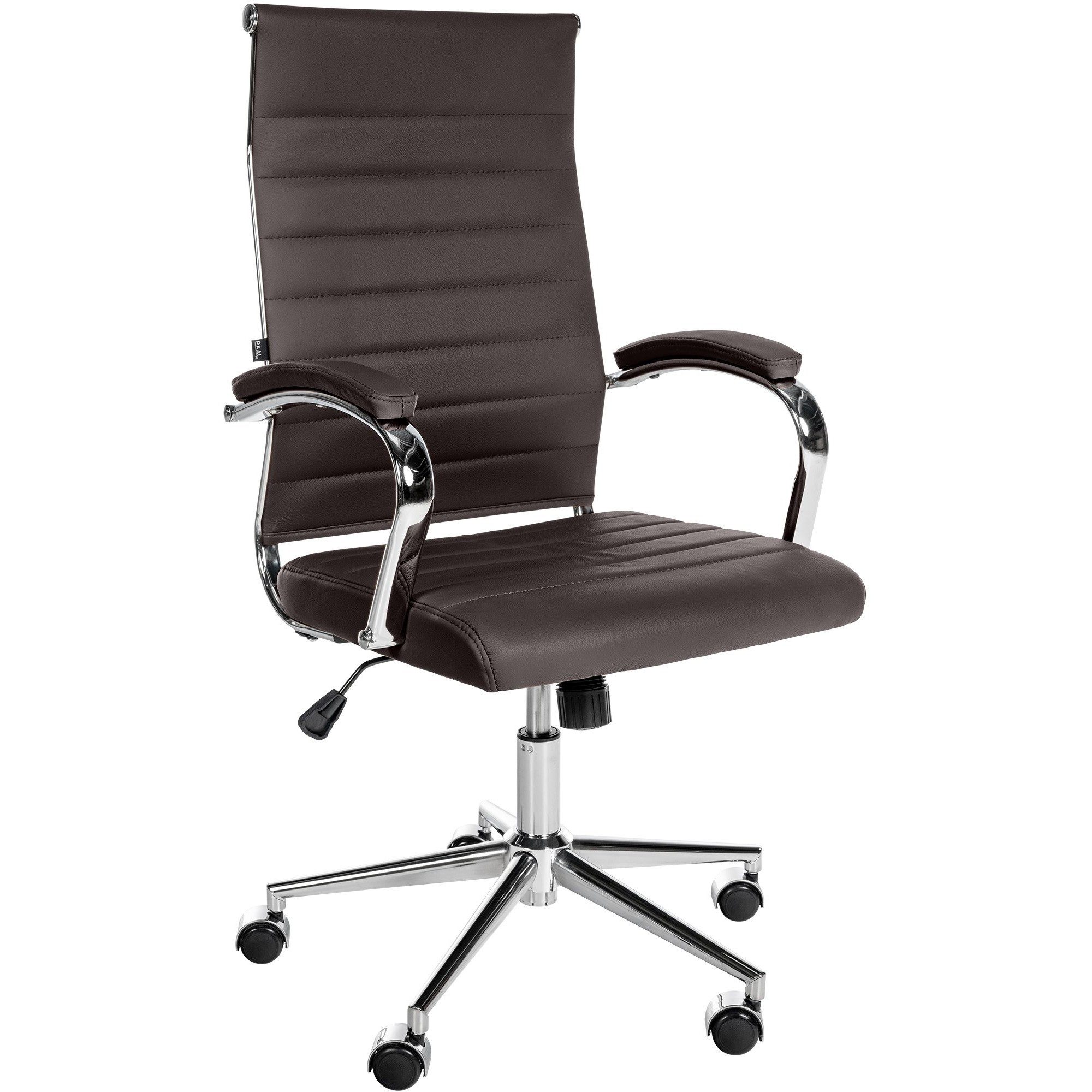 CLP Bürostuhl Chefsessel Drehstuhl Schreibtischstuhl (Spar-Set, 1 St), Echtleder, höhenverstellbar, drehbar, 135 kg belastbar