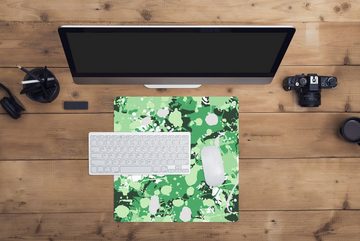 MuchoWow Gaming Mauspad Muster - Grün - Camouflage (1-St), Mousepad mit Rutschfester Unterseite, Gaming, 40x40 cm, XXL, Großes