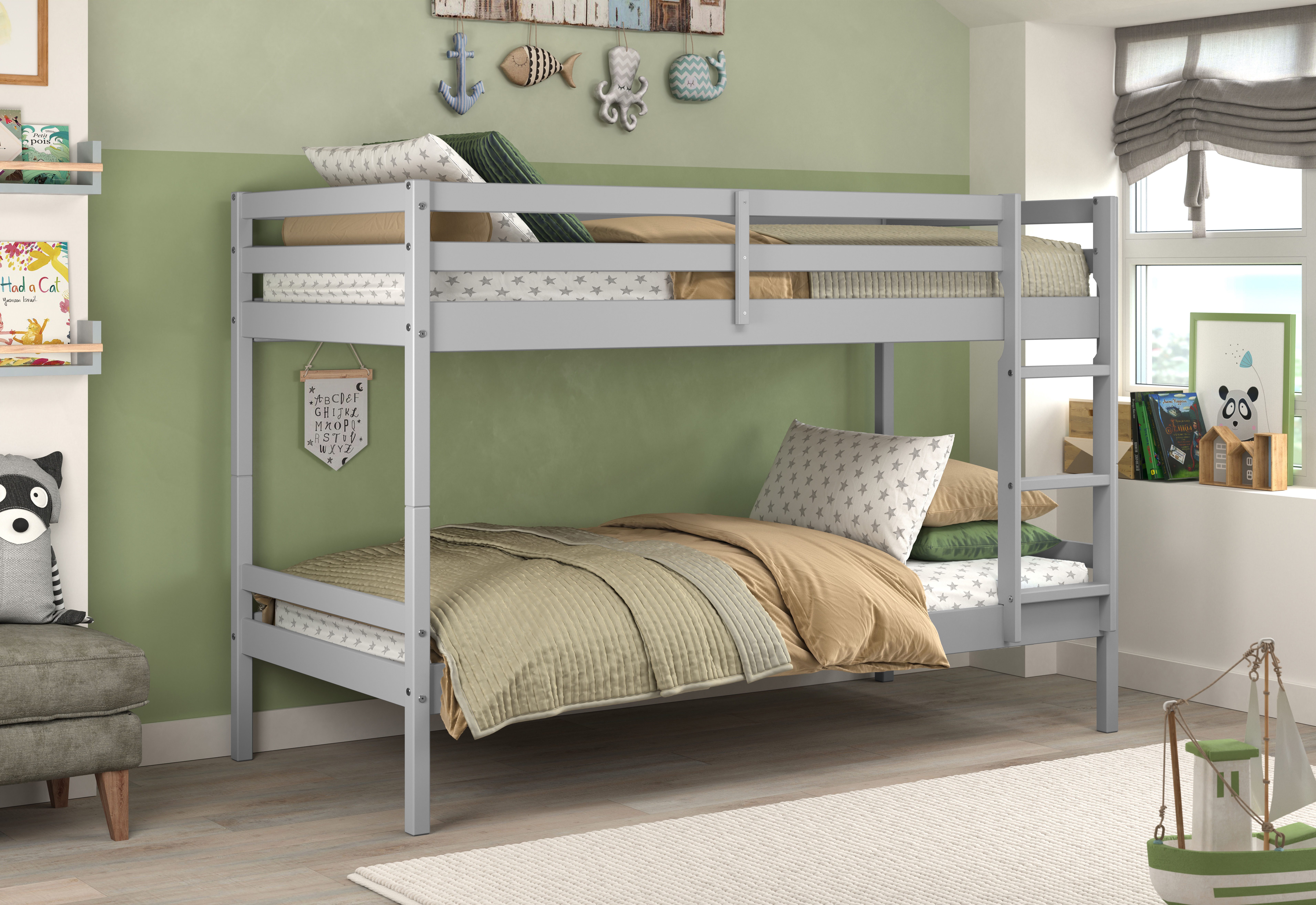 Lüttenhütt Etagenbett "Mora Bett Kinderbett Leiterbett Stockbett Holzbett B günstig online kaufen
