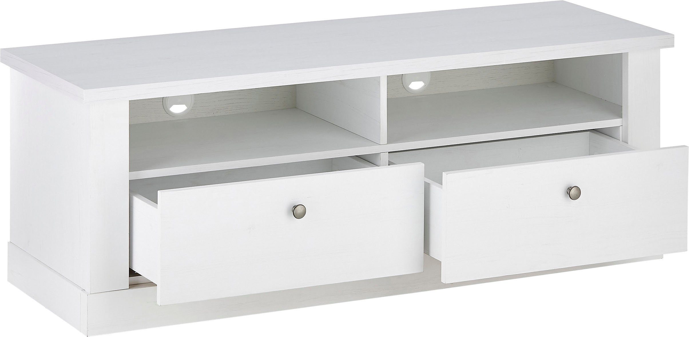 Home affaire Lowboard RAVENNA, im romantischen Landhausstil, Griffe aus Metall, Breite 132 cm