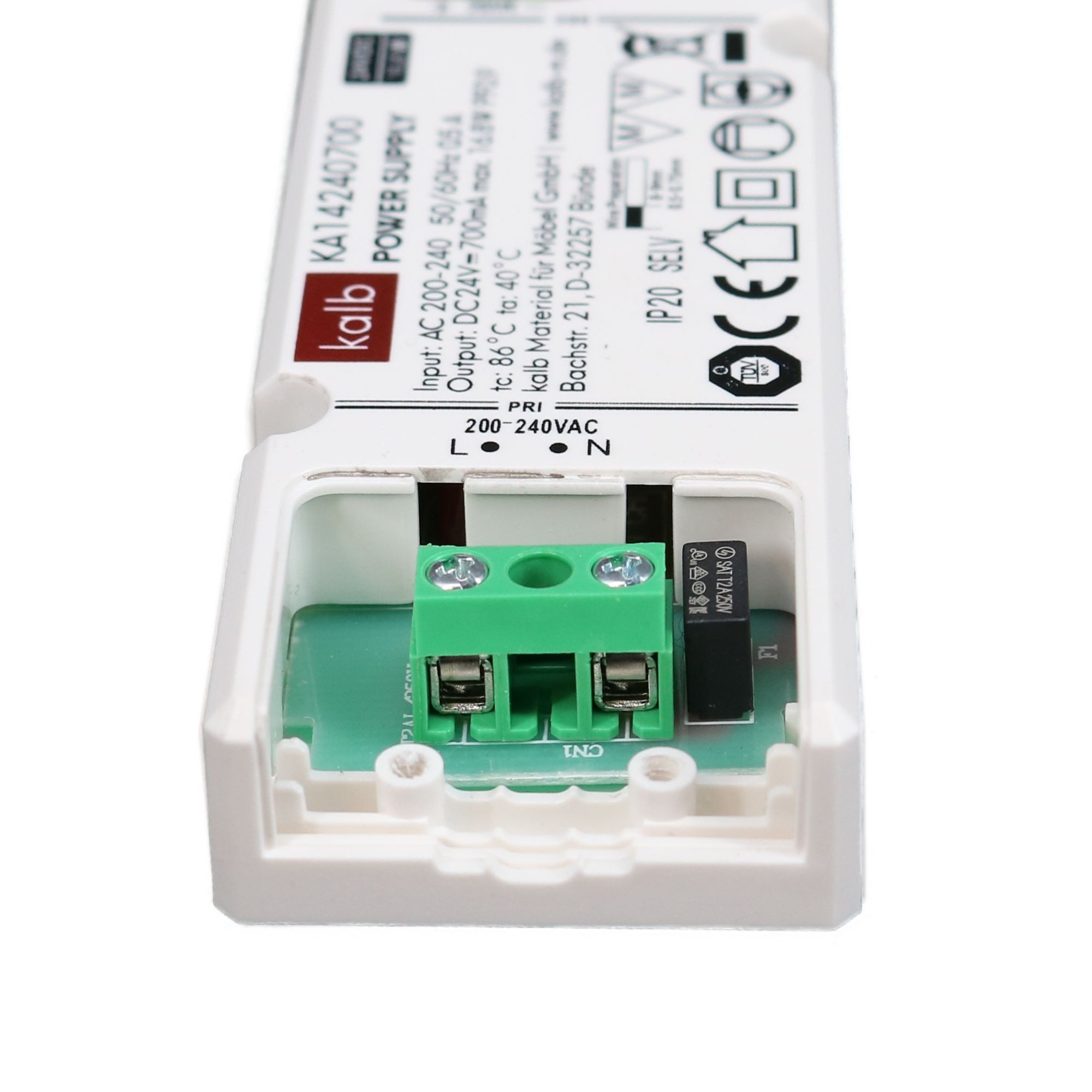 kalb LED-Netzteil 24V DC Velion, TÜV-geprüft, ultraflach 17mm, 15W/30W/60W Netzteil