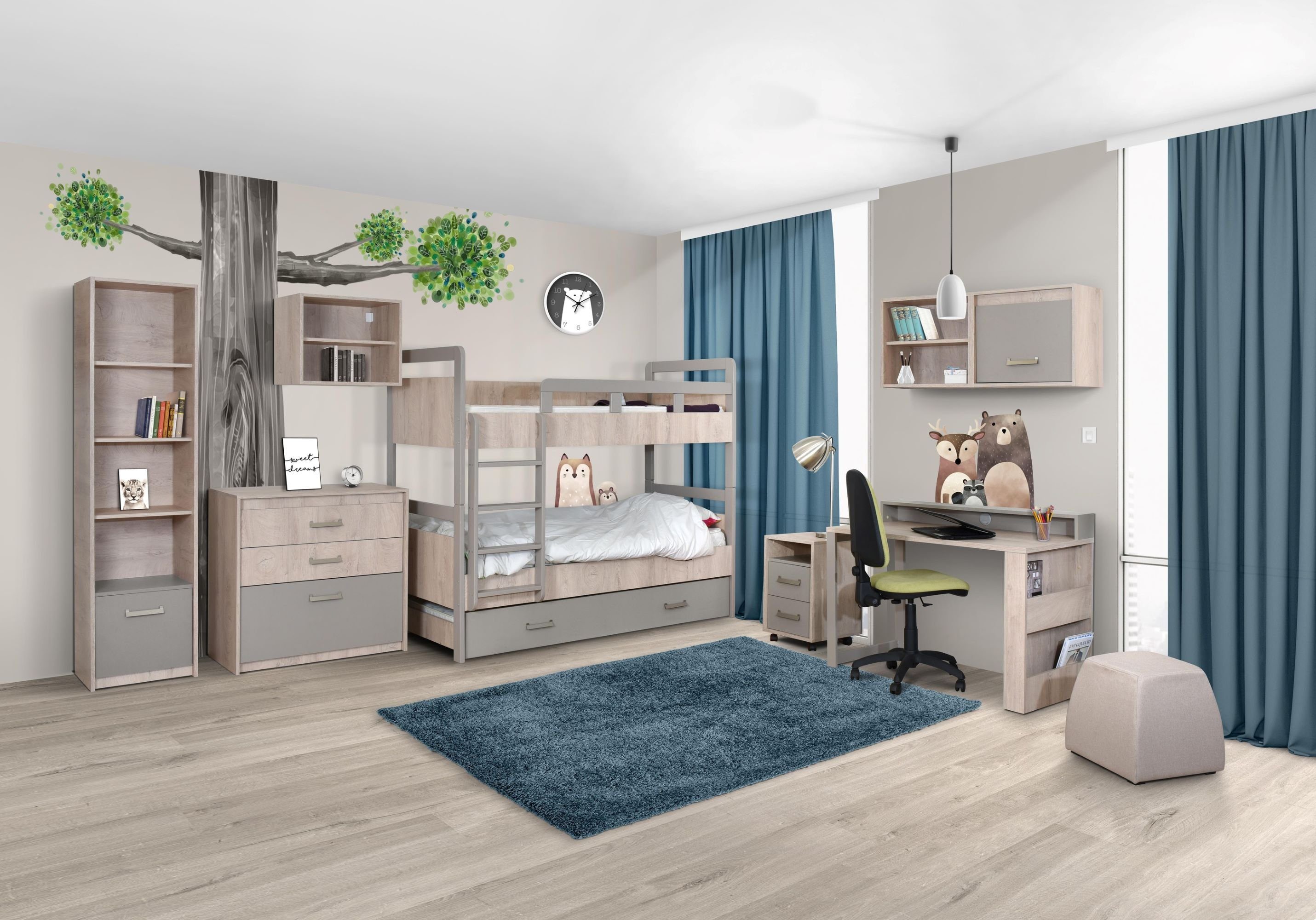 HYPE Rooms Beistellschrank Kommode | Eiche/beige Serie premium Premium KINDER eiche/beige Eiche/beige 96x52x94