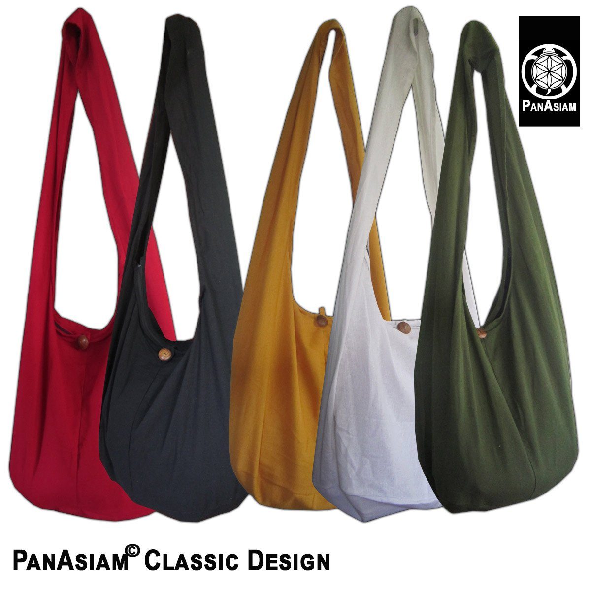 Umhängetasche PANASIAM auch als aus Wickeltasche Größen, Handtasche Schultertasche einfarbig Baumwolle in Natural 2 Beuteltasche Strandtasche Schulterbeutel oder 100%