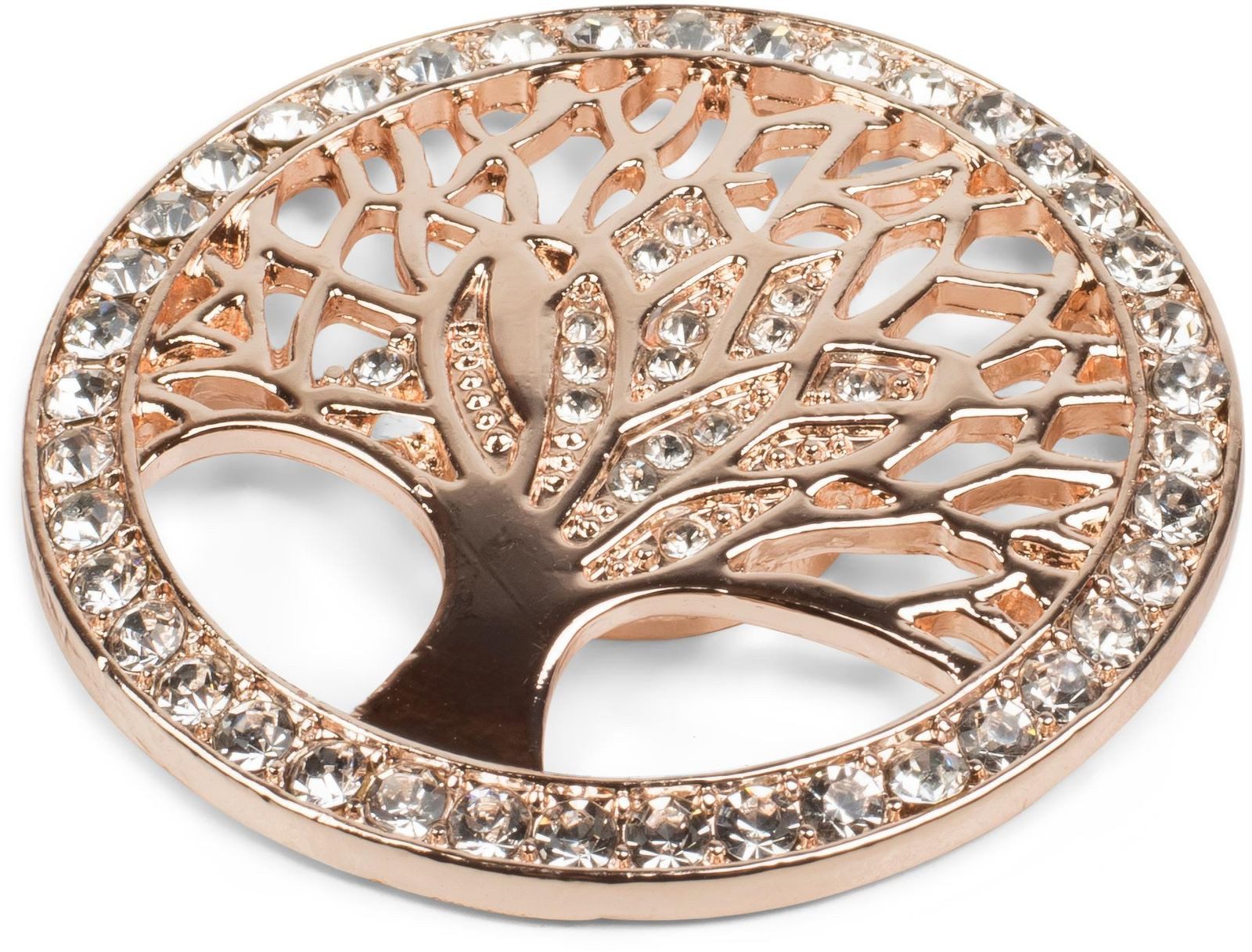 styleBREAKER Brosche Lebensbaum Magnet Brosche mit Strass (1-tlg)