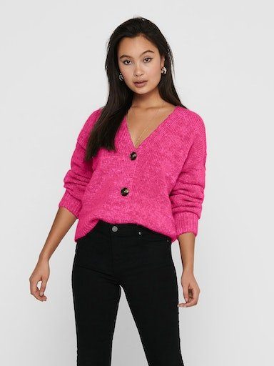 Purple/Melange Strickjacke Fuchsia ONLY LIFE KNT ONLCELINA CARDIGAN LS NOOS