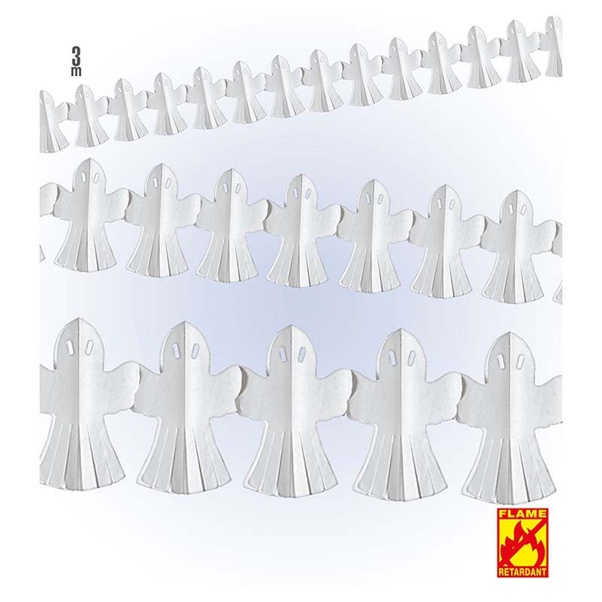 Widmann S.r.l. Girlande Girlande Halloween Papier Geister, 3m