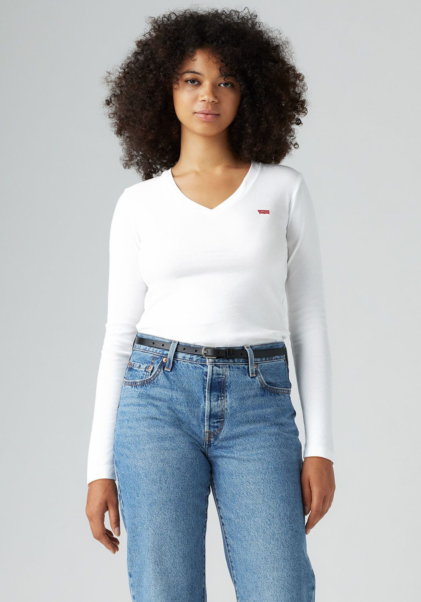 Levi's® Langarmshirt ESSENTIAL HM LS VNECK günstig online kaufen