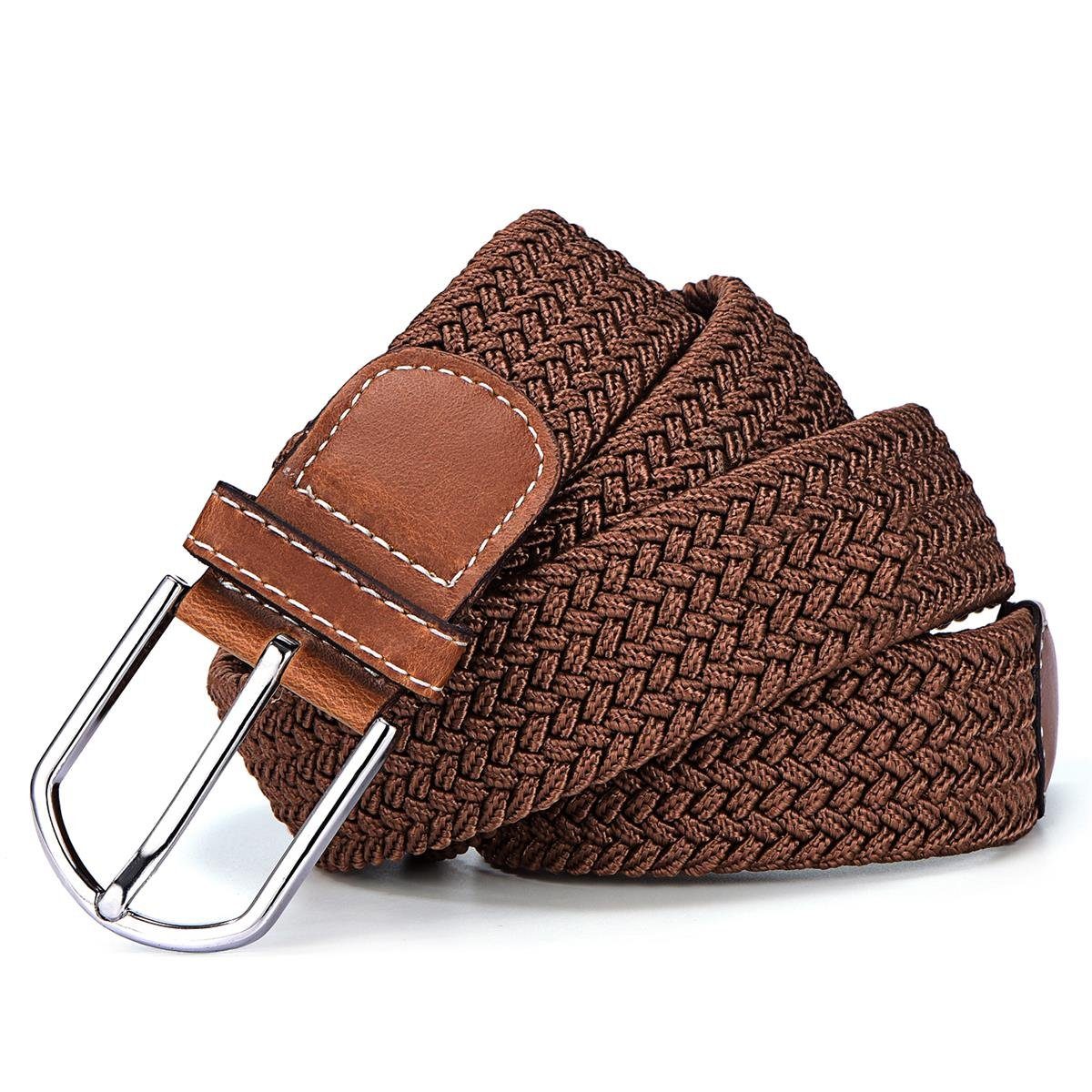 DonDon Stretchgürtel Stretchgürtel geflochten und elastisch (Packung, 1-St) geflochtener Stretchgürtel, für Damen und Herren, bis 120 cm