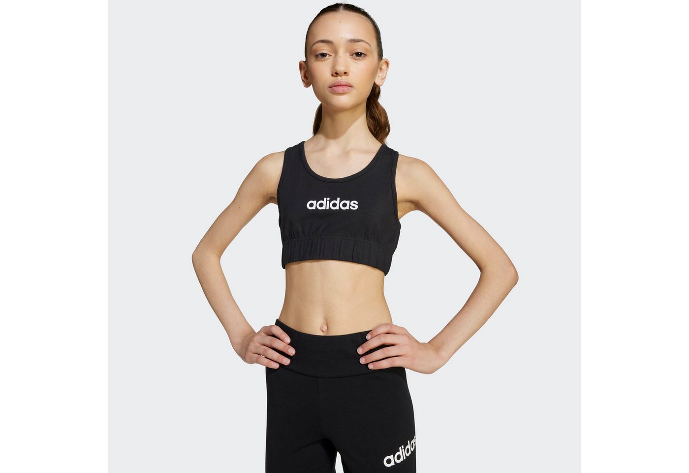 adidas Sportswear Sport-BH JG LIN BRA für Kinder, mit sportlichem Stil, pflegeleicht, aus Baumwolle