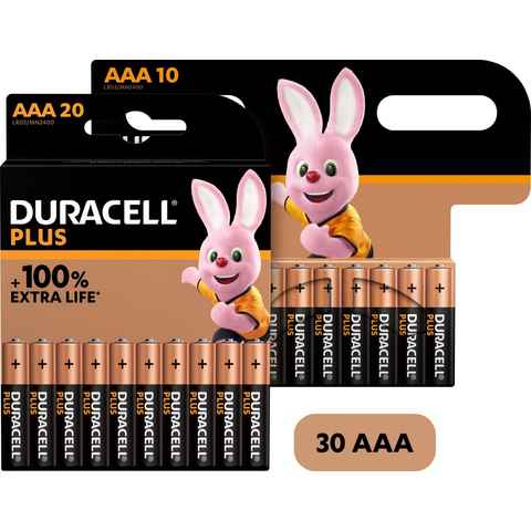 Duracell 20+10 Pack: 30x Micro/AAA/LR03 Batterie, LR03 (1,5 V, 30 St), 1,5V
