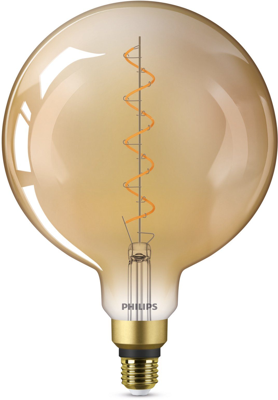 Philips St., 1 non-dim Vintage, Warmweiß, gold E27 XL-Globe LED-Leuchtmittel Lampe 25W E27, 1er LED