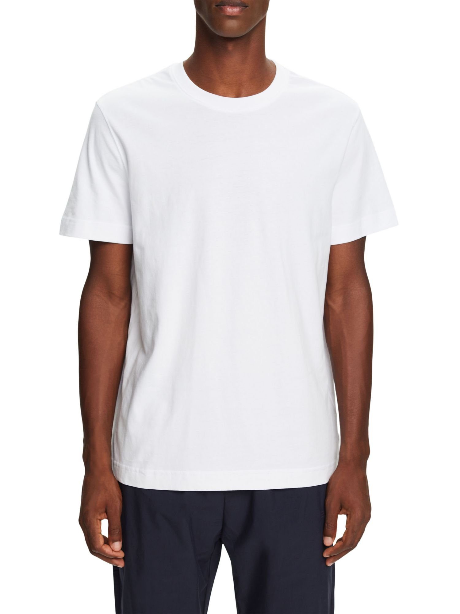 WHITE T-Shirt aus Baumwolljersey Rundhals-T-Shirt (1-tlg) Esprit
